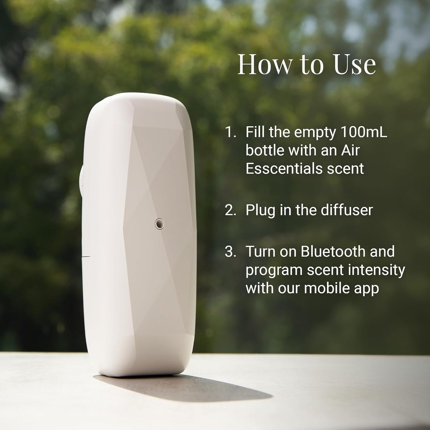 Green Tea & Lemongrass Aroma Oil & Diamond Smart Scent Air Machine - Sleek & Efficient Essential Oil Diffuser | Bluetooth App Control | Fresh Cut Pine & Fir | Refreshing Winter Forest Scent | 100mL