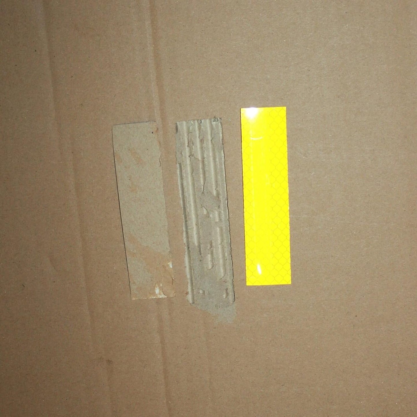 Non Fading Yellow Reflective Stickers 1 inch X 4 inch, Outdoor Waterproof High Visibility Warning Safety Adhesive Reflector Tape (50 Pcs)