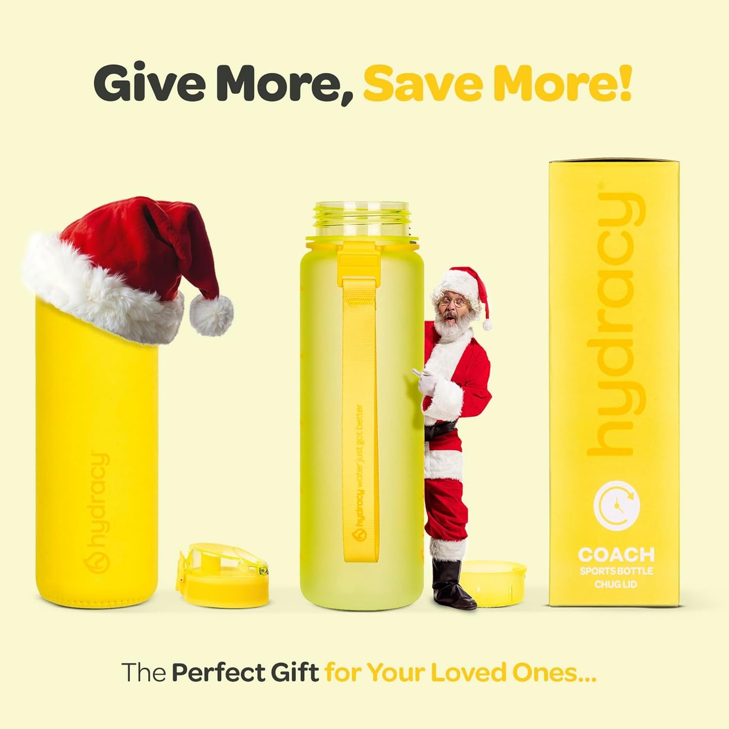 Hydracy Water Bottle with Time Marker -Large BPA Free Water Bottle & No Sweat Sleeve -Leak Proof Gym Bottle with Fruit Infuser Strainer & Times to Drink -Ideal for Fitness Sports & Outdoors