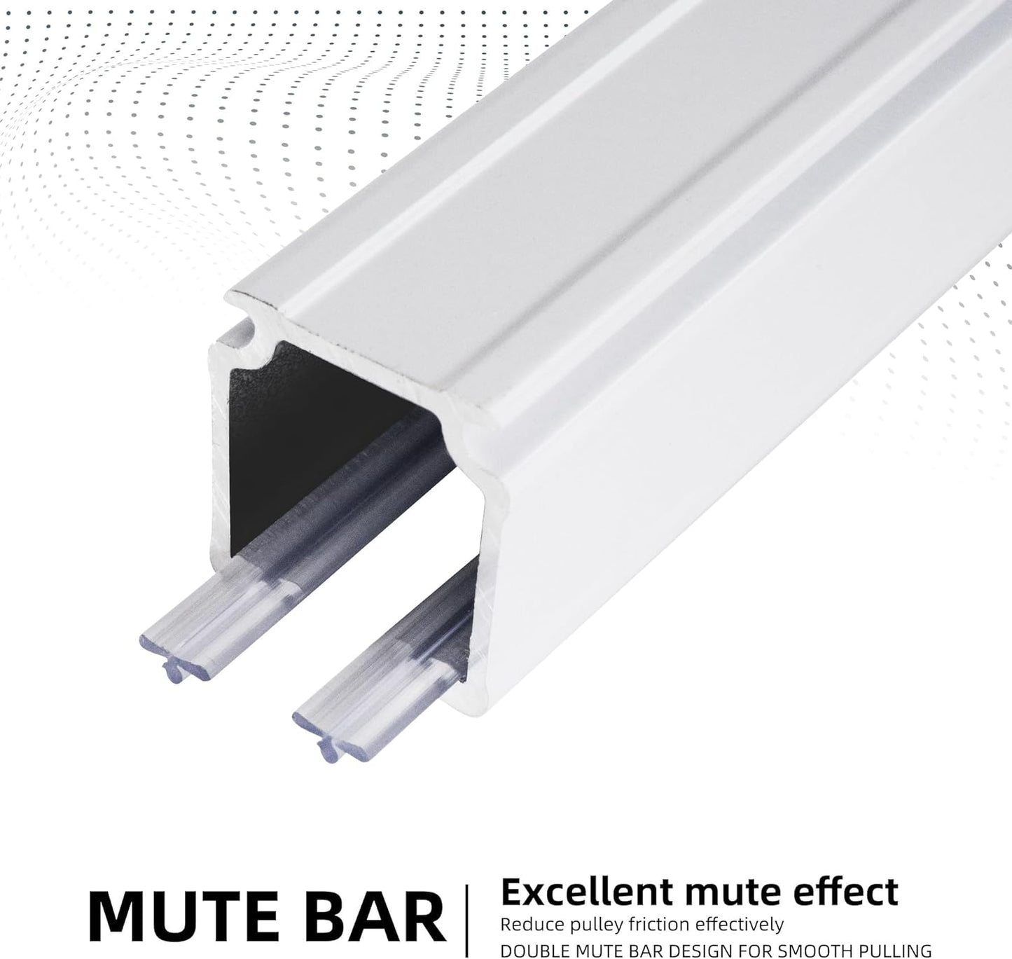 Curtain Track for Ceiling or Wall, Heavy Duty Aluminum Alloy with Smooth Sliding, Easy to Install, White, 3ft To 9ft