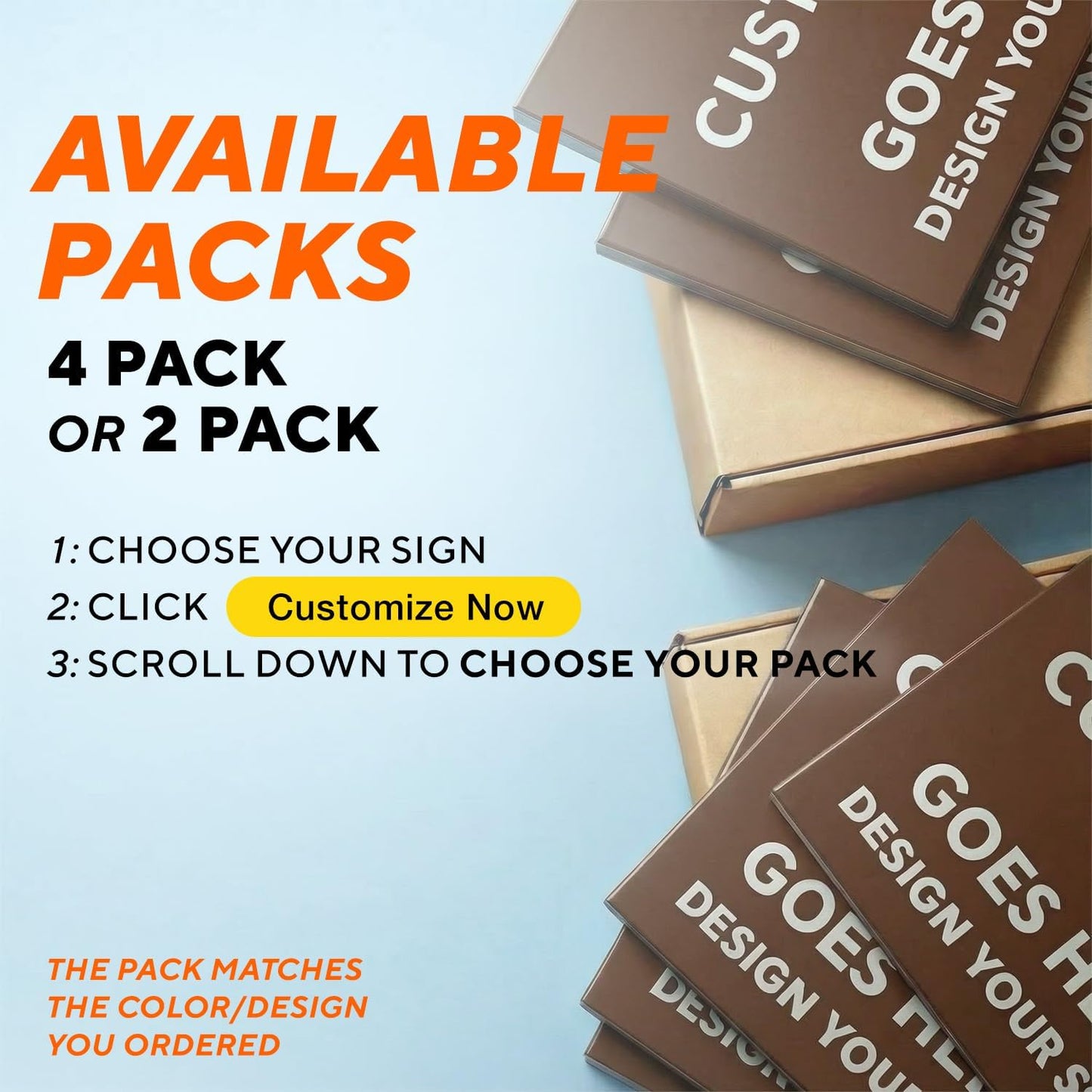 SPEEDYOOKS Custom Outdoor Metal Sign, Personalized Aluminum, Customized Safety, Business, Waterproof (Brown Background, 14x10 In)