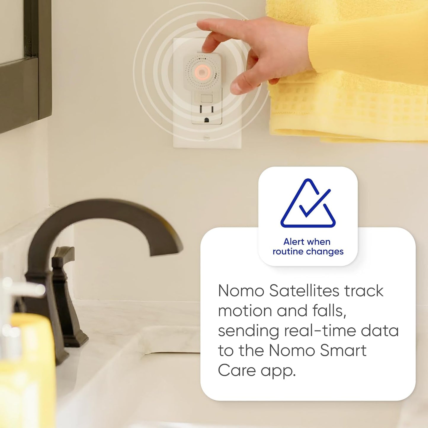 Satellite - Eliminate Dead Zones & Boost Signal - Motion & Light Detector - Works w/Nomo Smart Care System - 1 Pack