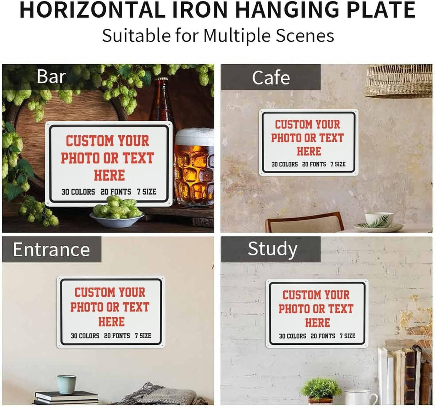 Custom Signs Outdoor Metal Sign - 18 x 12 Personalized Signs for Business, Workplace, Office, Home, Delivery Signs, Road Signs, Garden Signs, Hazard Signs, Intersection Signs, Parking Signs, Decorative Signs
