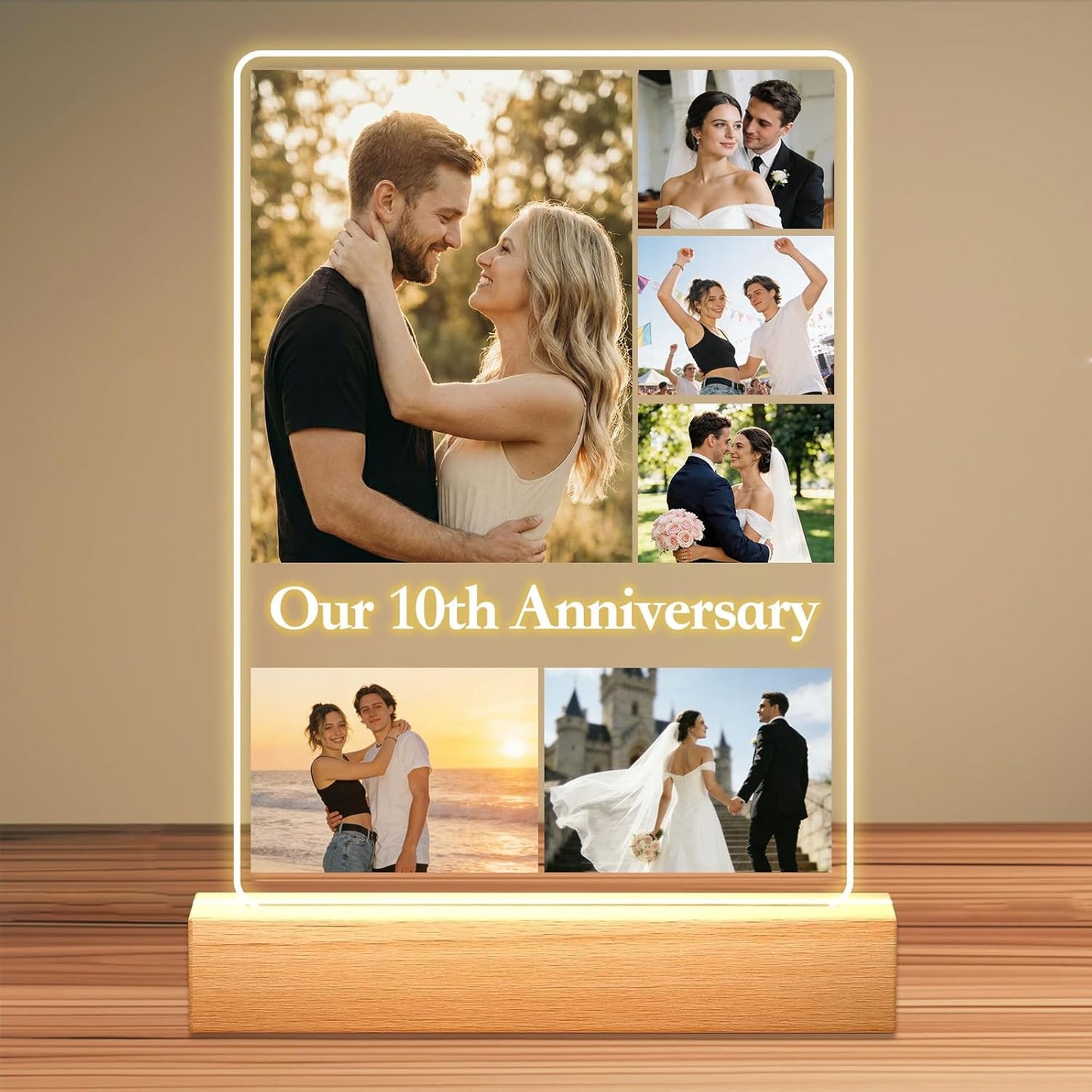 Custom Picture Frames - Customizable Decorative Sign with Photo & Song Option - Ideal Gift for Couples, Mothers Day, Boyfriend & Girlfriend (Anniversary)
