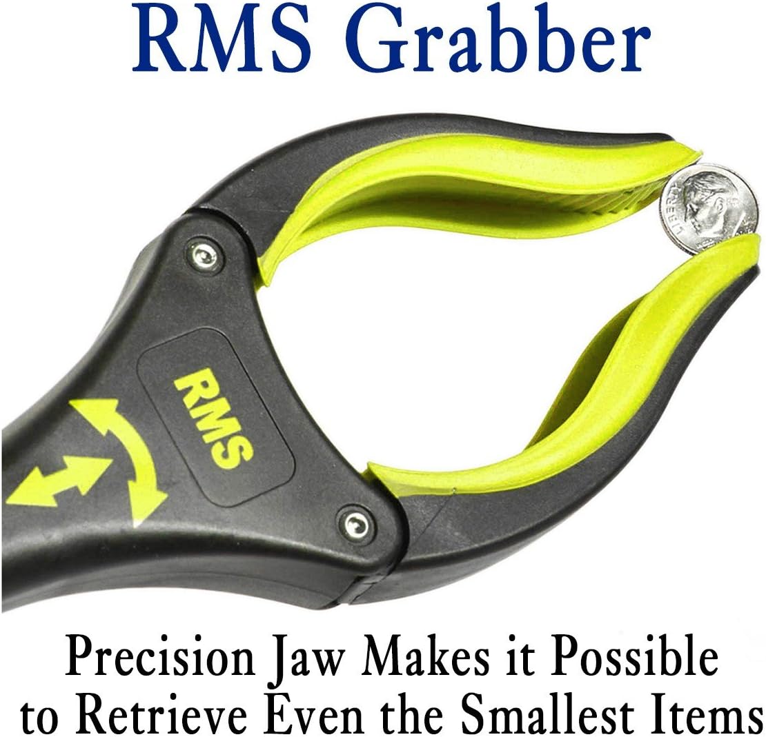 RMS 2-Pack 34 Inch and 21 Inch Grabber Reacher with Rotating Jaw - Mobility Aid Reaching Assist Tool