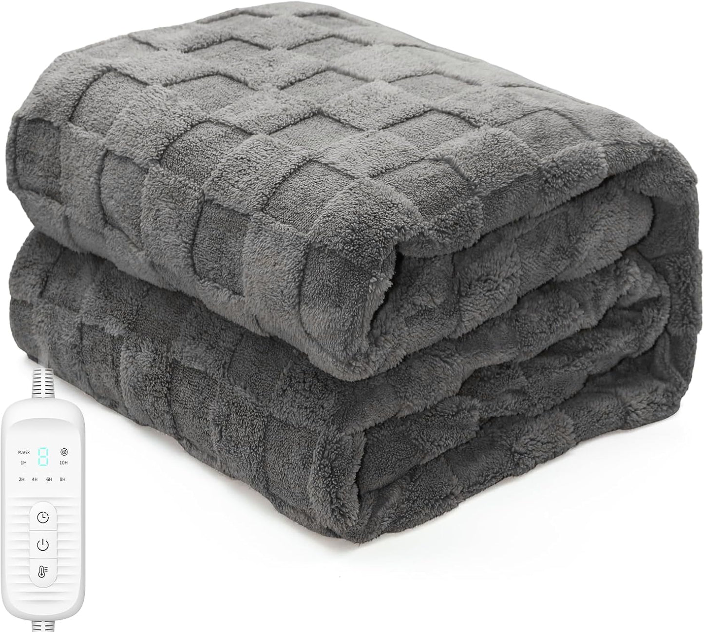 Electric Heated Blanket Full - 72" x 84" Heating Blanket Throw House Warming Gifts New Home, Ultra Soft Warm Flannel Sherpa Fast Heat,8 Heat Level 10 Hours Auto-Off ETL Certified