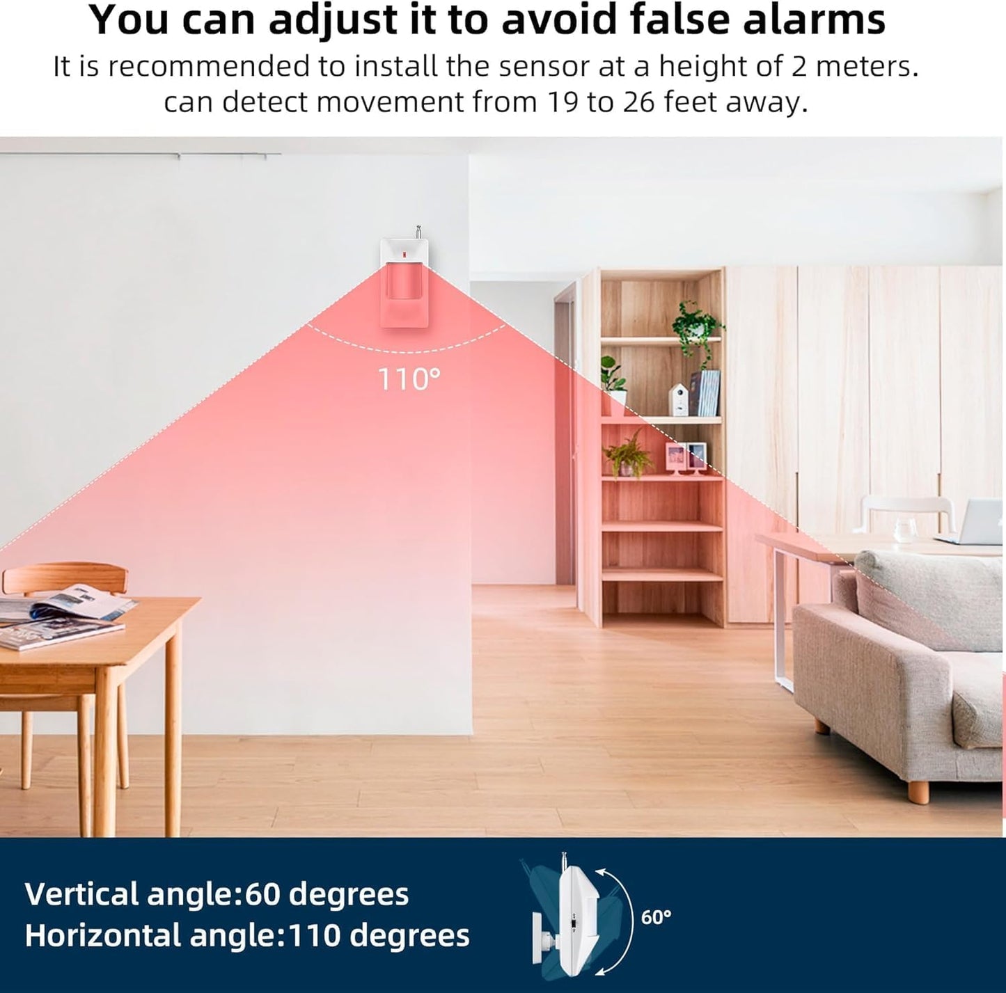 WiFi Alarm Security System, 120dB Home Alarm System with Free Notification APP Control and Motion Sensor and, WiFi Siren for Shed Garage Alarm