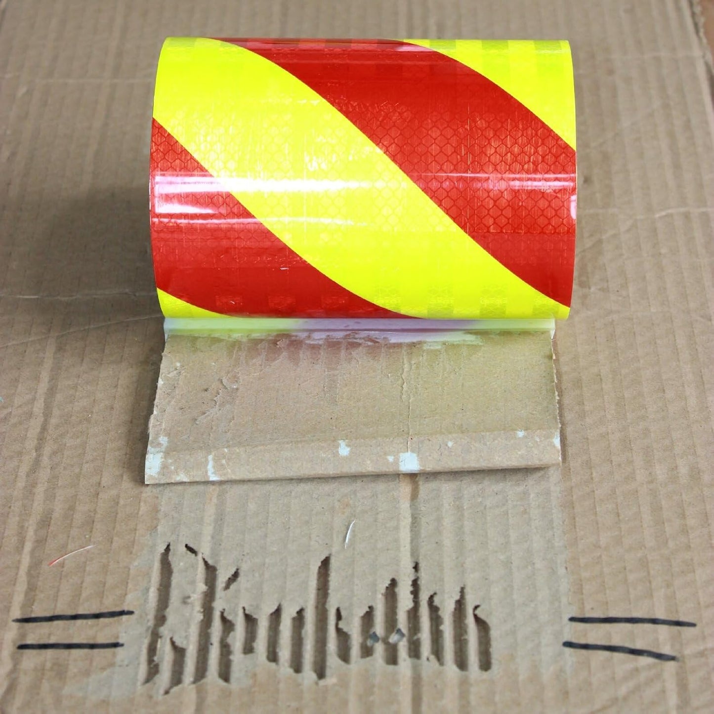Non Fading Reflective Tape Outdoor Waterproof 6 inch Wide for Truck, High Visibility Warning Safety Industrial Marking Tape (68 feet)