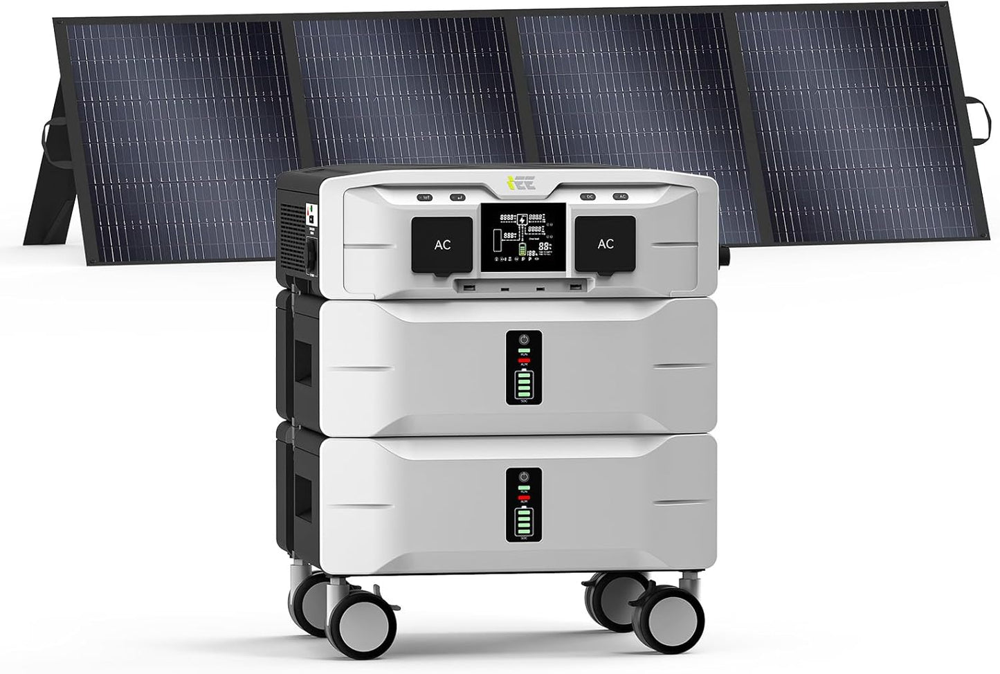 IEE 5120Wh Portable Power Station SP5000 with 400W Solar Panel, 120/240V 5000W(Peak 9000W) AC Output Solar Generator, Expandable Capacity, LFP Battery Generator for Home Use, Power Outages, RVs