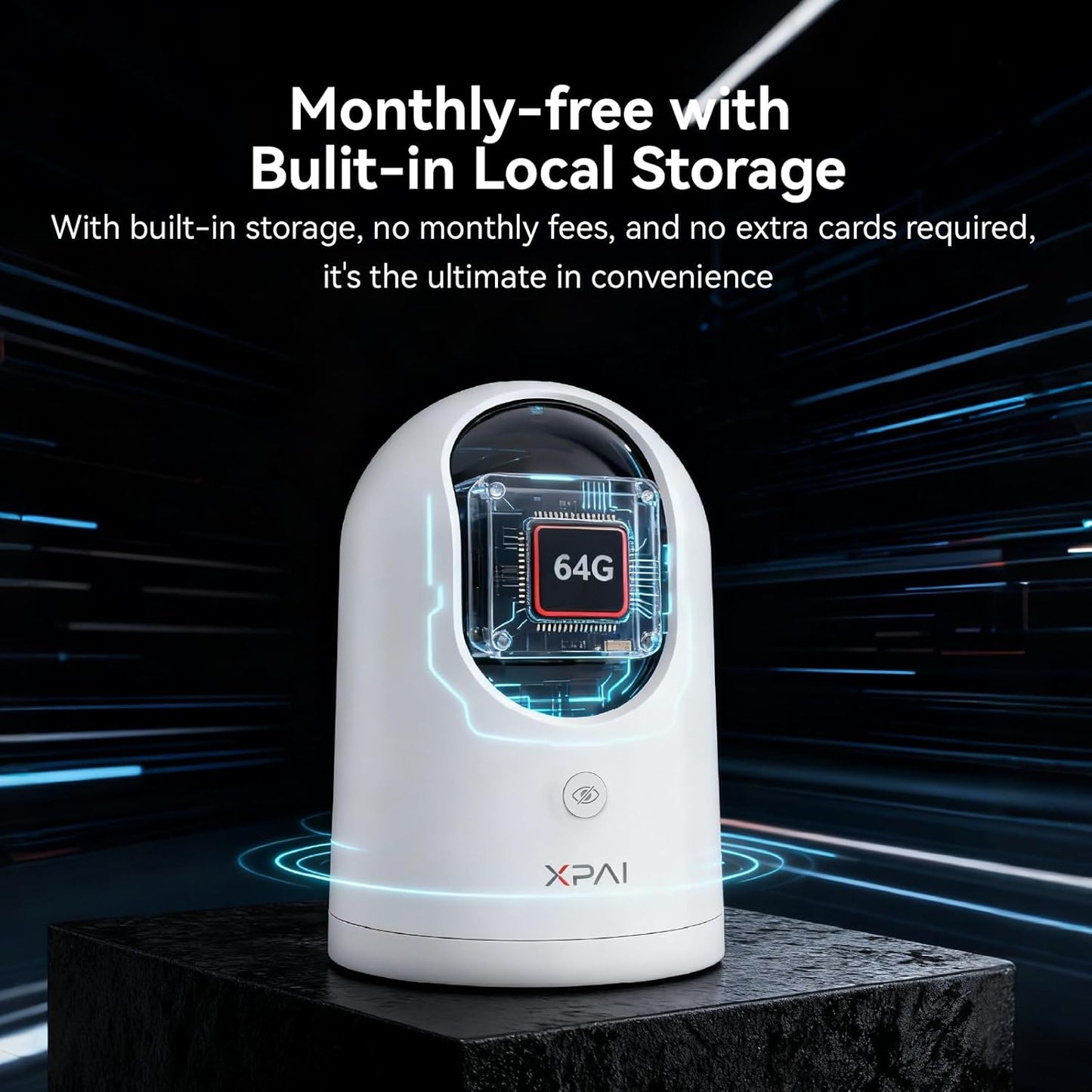 4K Security Camera,Industry's First with Built-in Storage No Monthly Fees,Indoor Camera Wireless,Baby/Pet/Dog Camera with Phone APP,360° Pan-Tilt Wireless Indoor Cam,Cry Detection,2-Way Audio