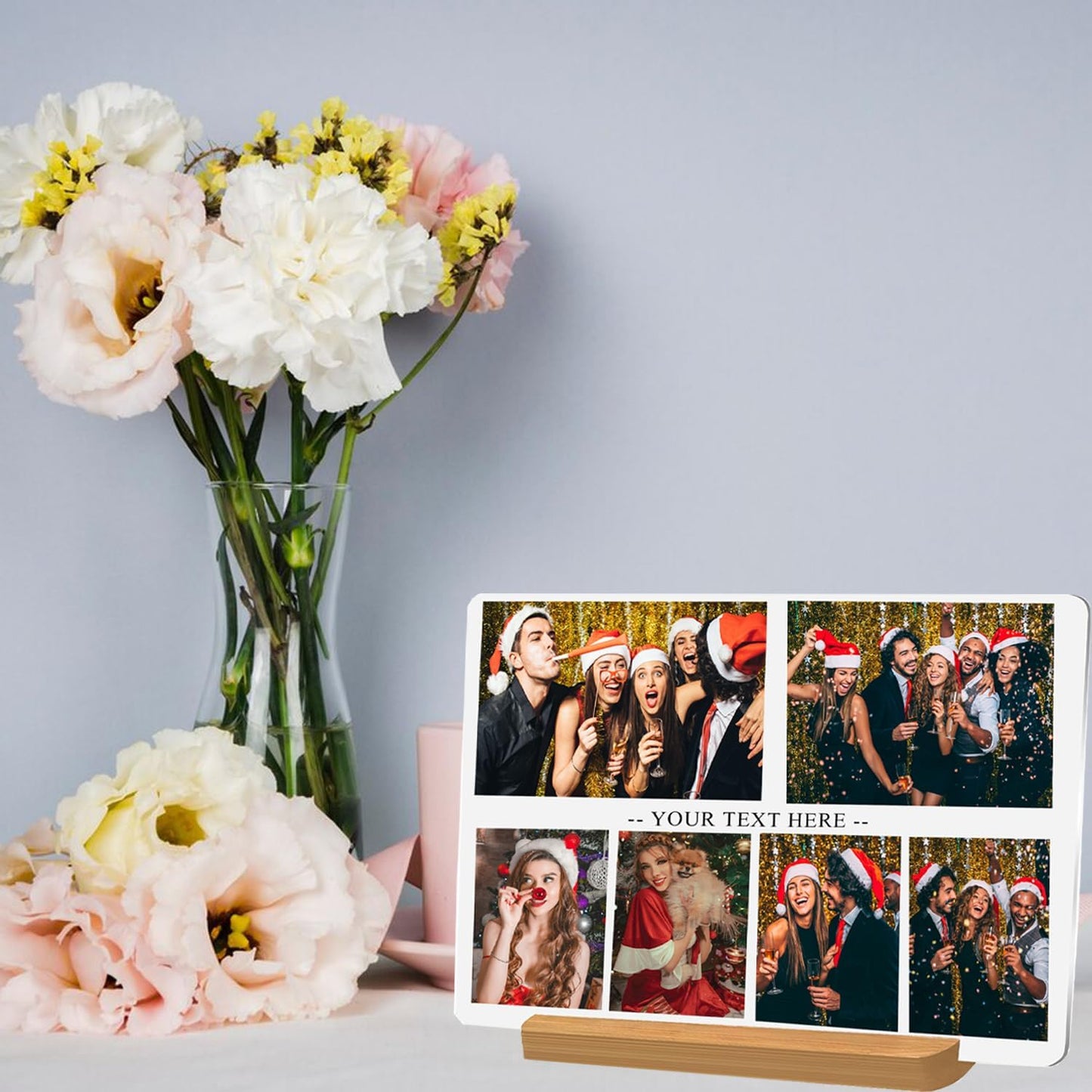 Custom Metal Photo Prints, Personalized Picture Frame with Your Photos, Customized Photo Gifts for Lovers, Couples, Family and Home Decor