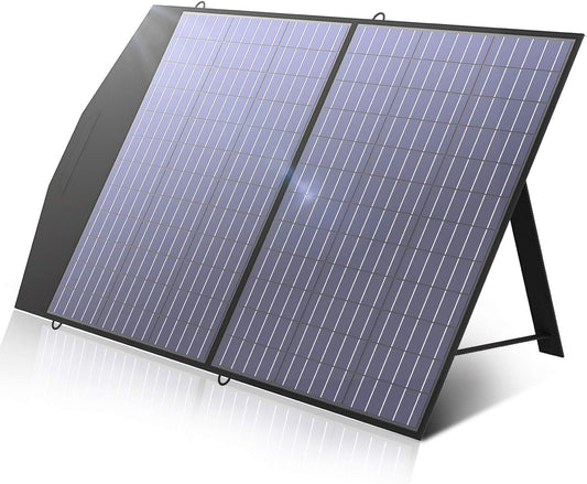 ALLPOWERS SP027 100W Foldable Solar Panel, 23% Efficient IP67 Waterproof for Power Station, Camping, RV & Home Use, Compact Portable Design（SP027-100W