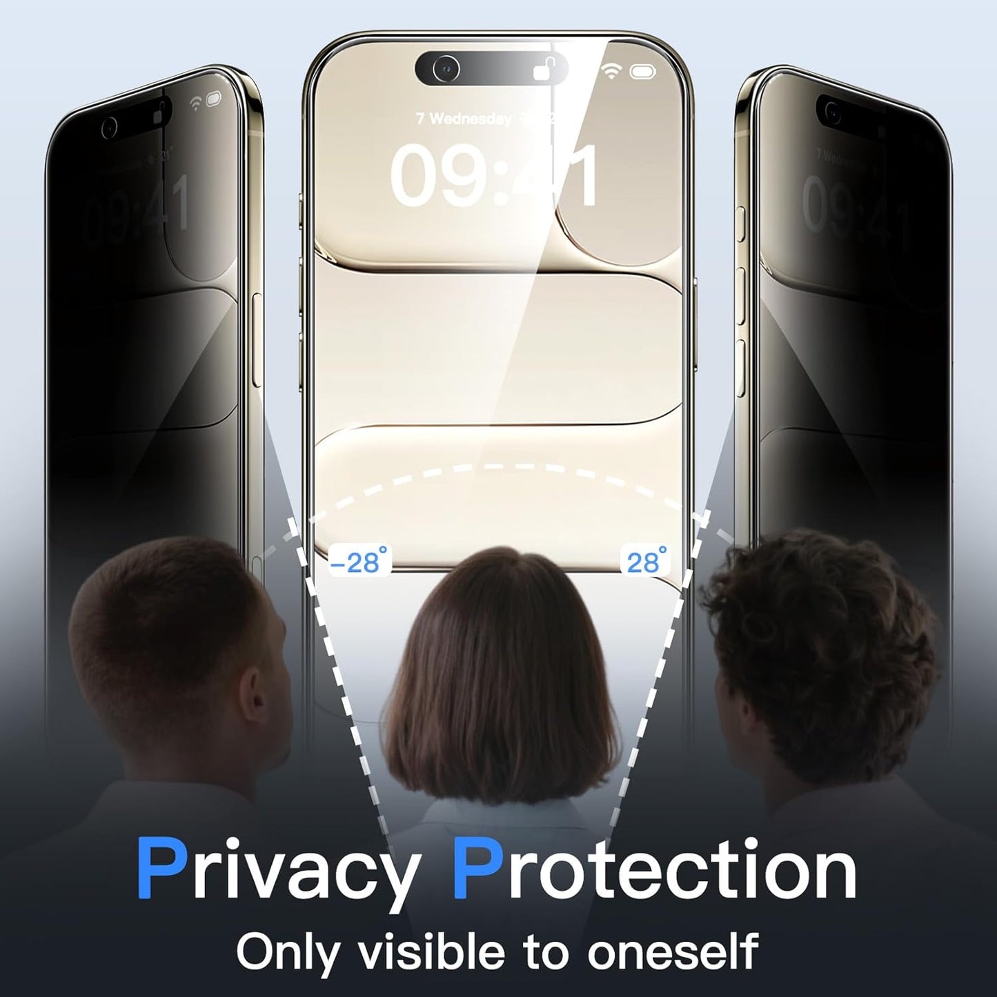 JETech Privacy Screen Protector for iPhone Air with Camera Lens Protector, Anti-Spy Tempered Glass Film, Easy Installation Tool, 6.5-Inch Display, 2-Pack Each