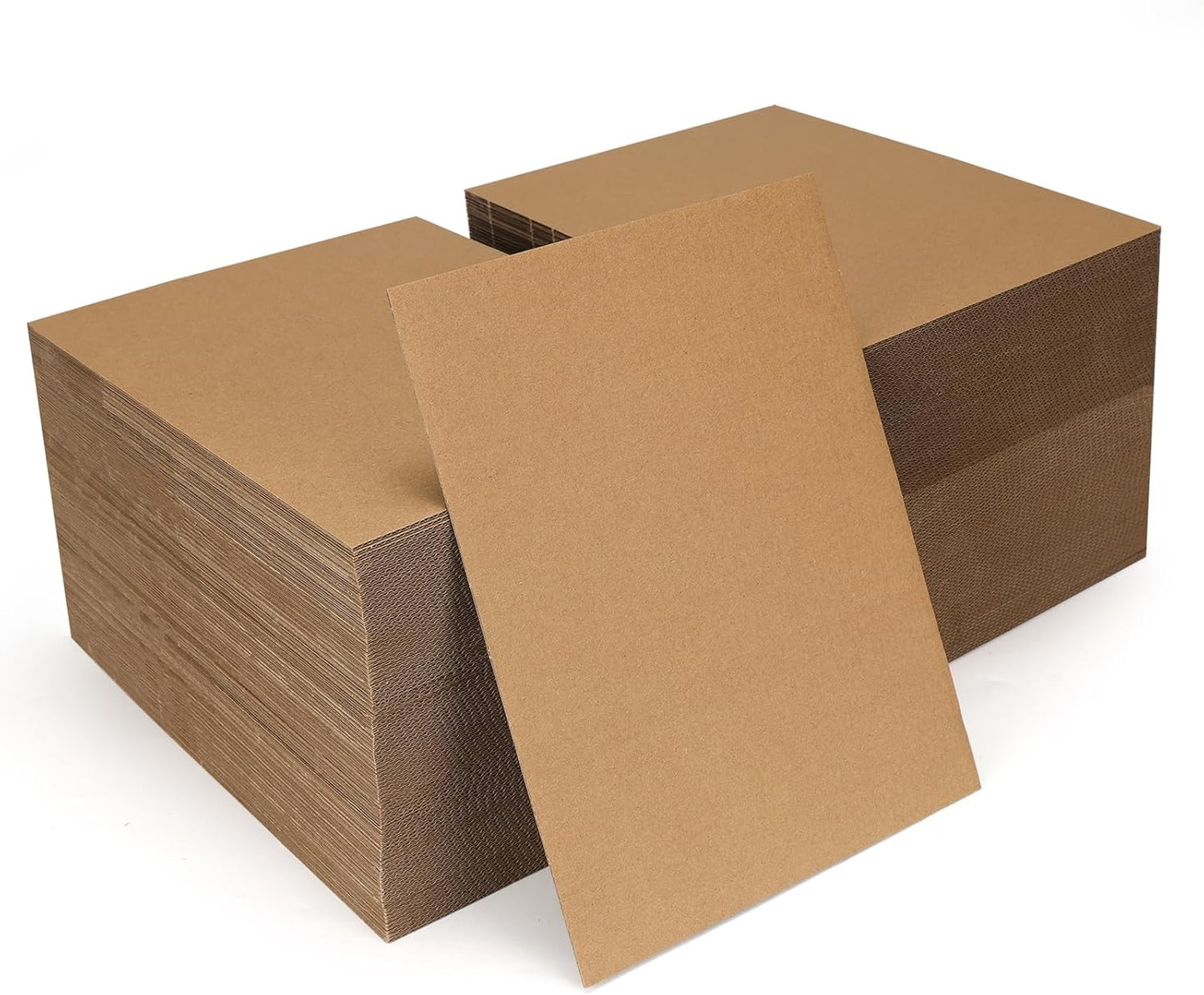 Calenzana 8.5x11 Browm Corrugated Cardboard Sheets, Flat Card Boards Inserts for Crafts, Packing, Shipping, Moving, Mailing, 200 Pack