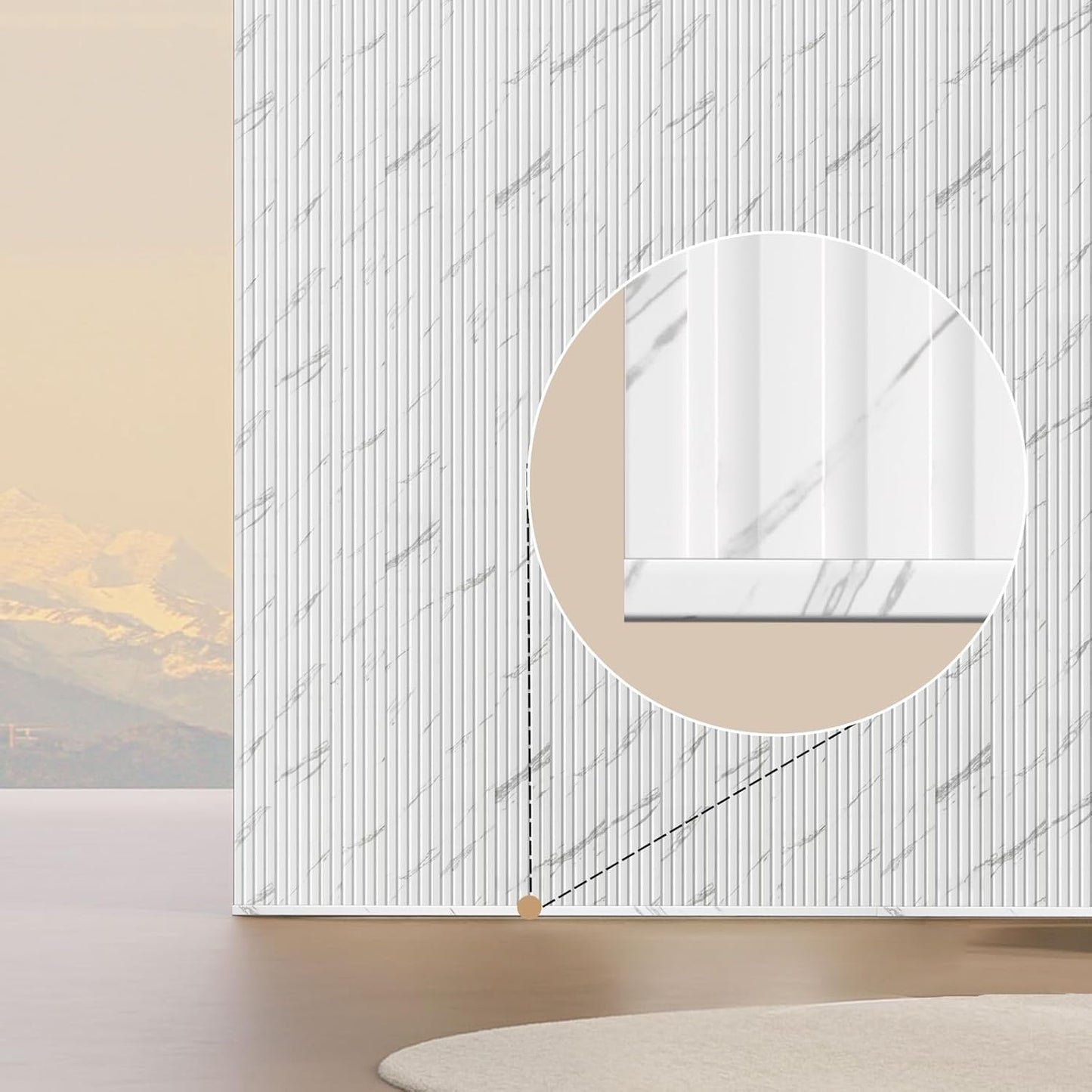 OUZUGIE 8-Pack 57 Inches, WPC Slat Wall Panel Trim,Corner Guard for Low Grille (White)