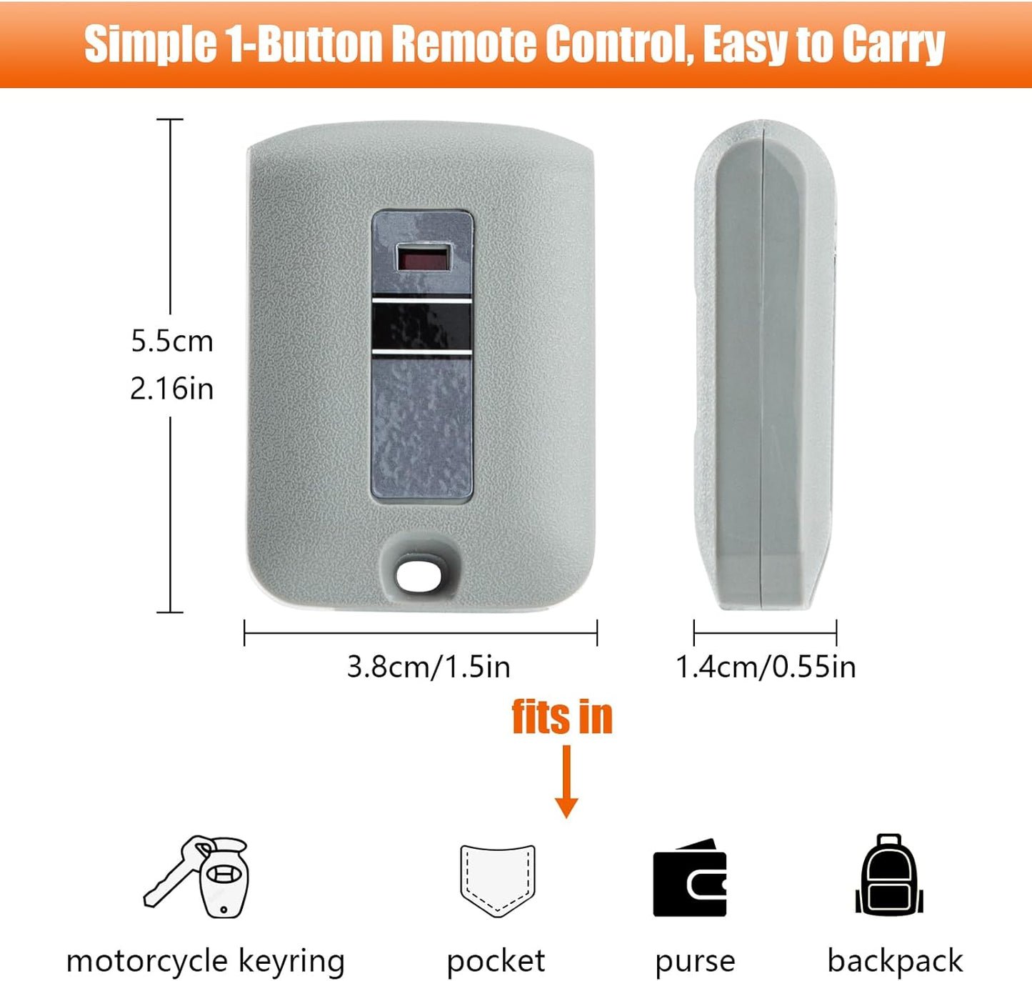 LAWOHO MCS307010 300MHz 10 Dip Switches 1-Channel Mini Key Ring Transmitter for Linear Multi-Code MCS308911, 3089, 3060, 3070, 4120 Gate Opener Garage Door Remote Control