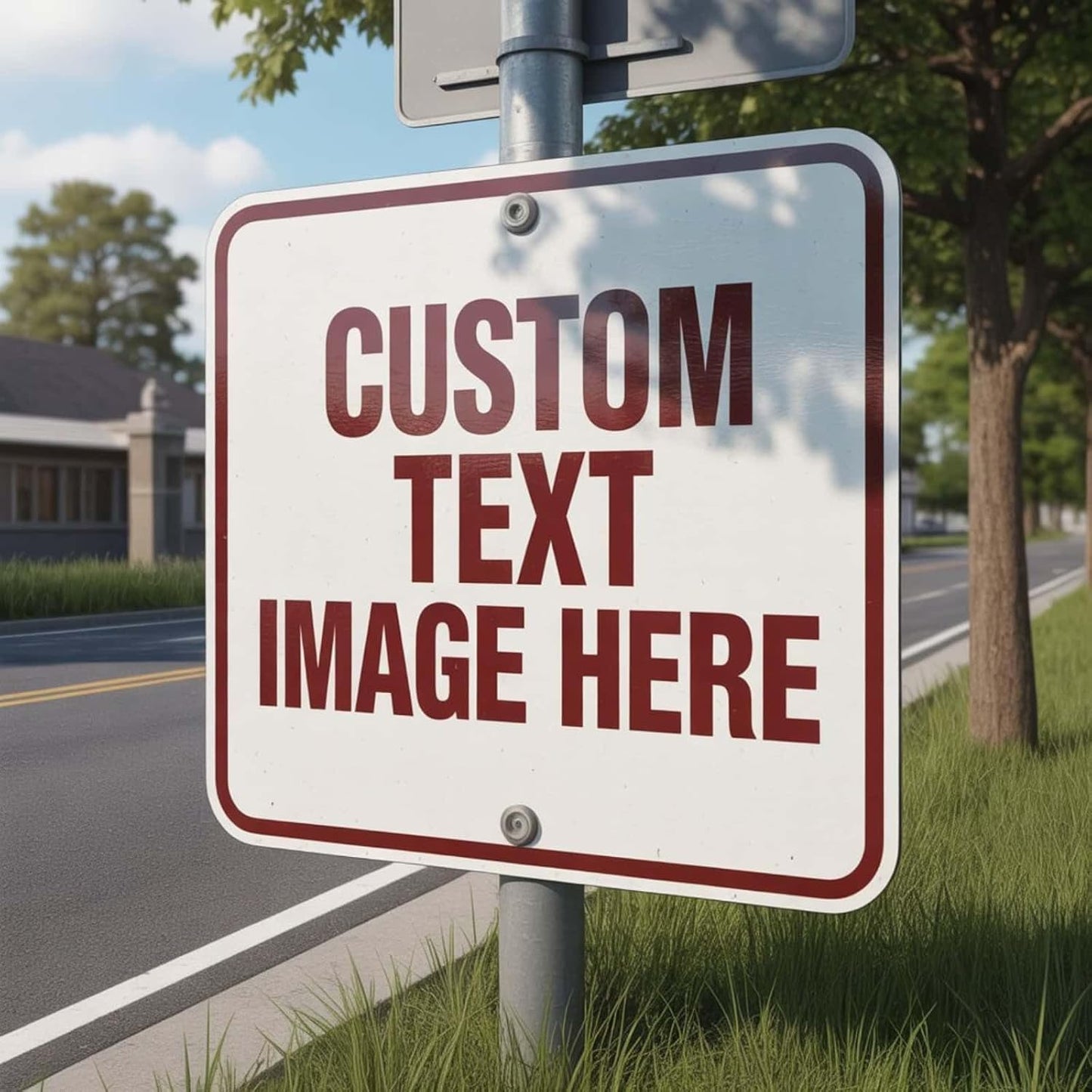 Custom Signs Outdoor Metal, Personalized Metal Sign, 14"x 14" Rust Free Aluminum, Reflective Option, Waterproof, Durable Ink