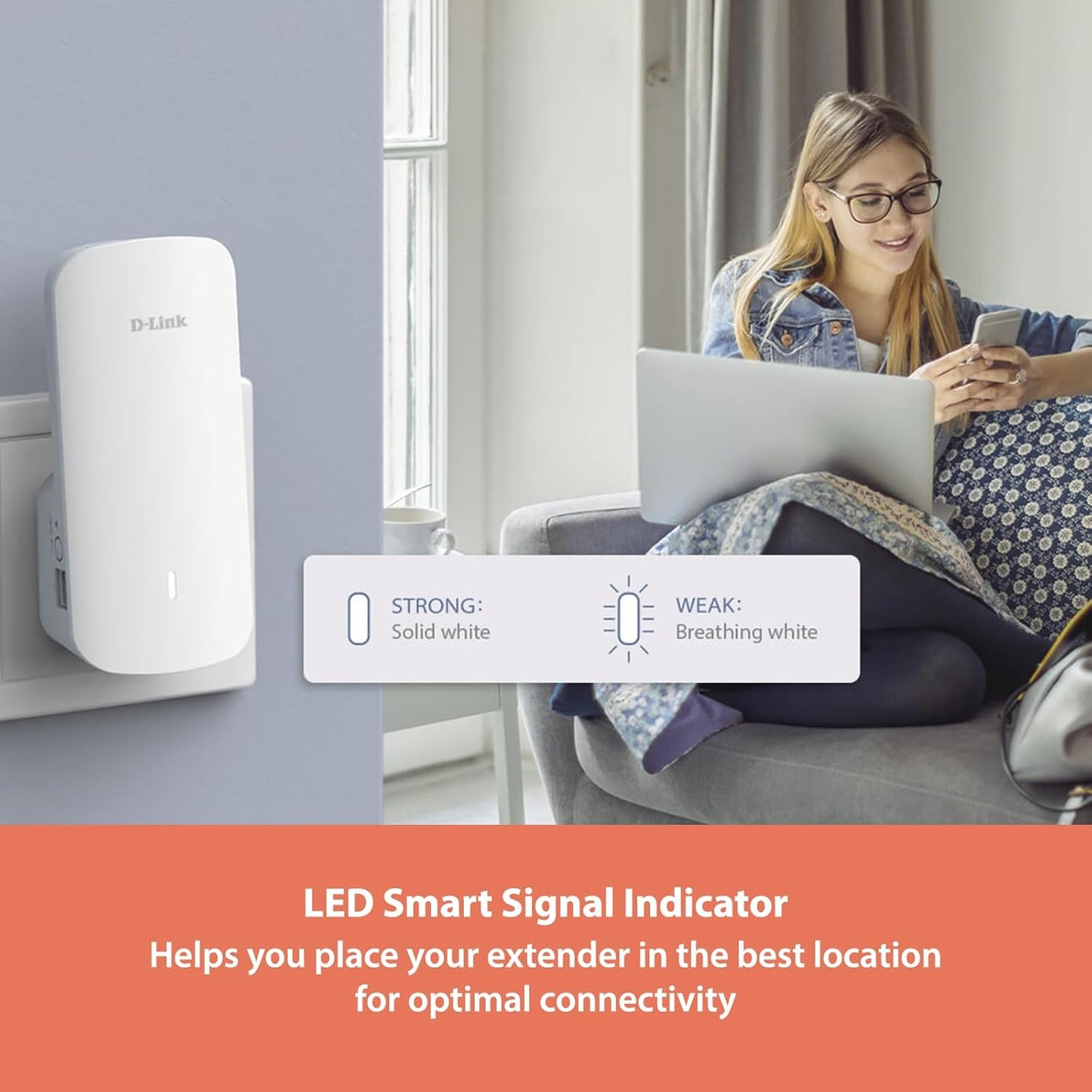 E30 AX3000 Mesh WiFi 6 Range Extender, Universal Compatibility, Gigabit Ethernet Port, Covers up to 13,999 sq. ft., Whole Home Internet Signal Booster