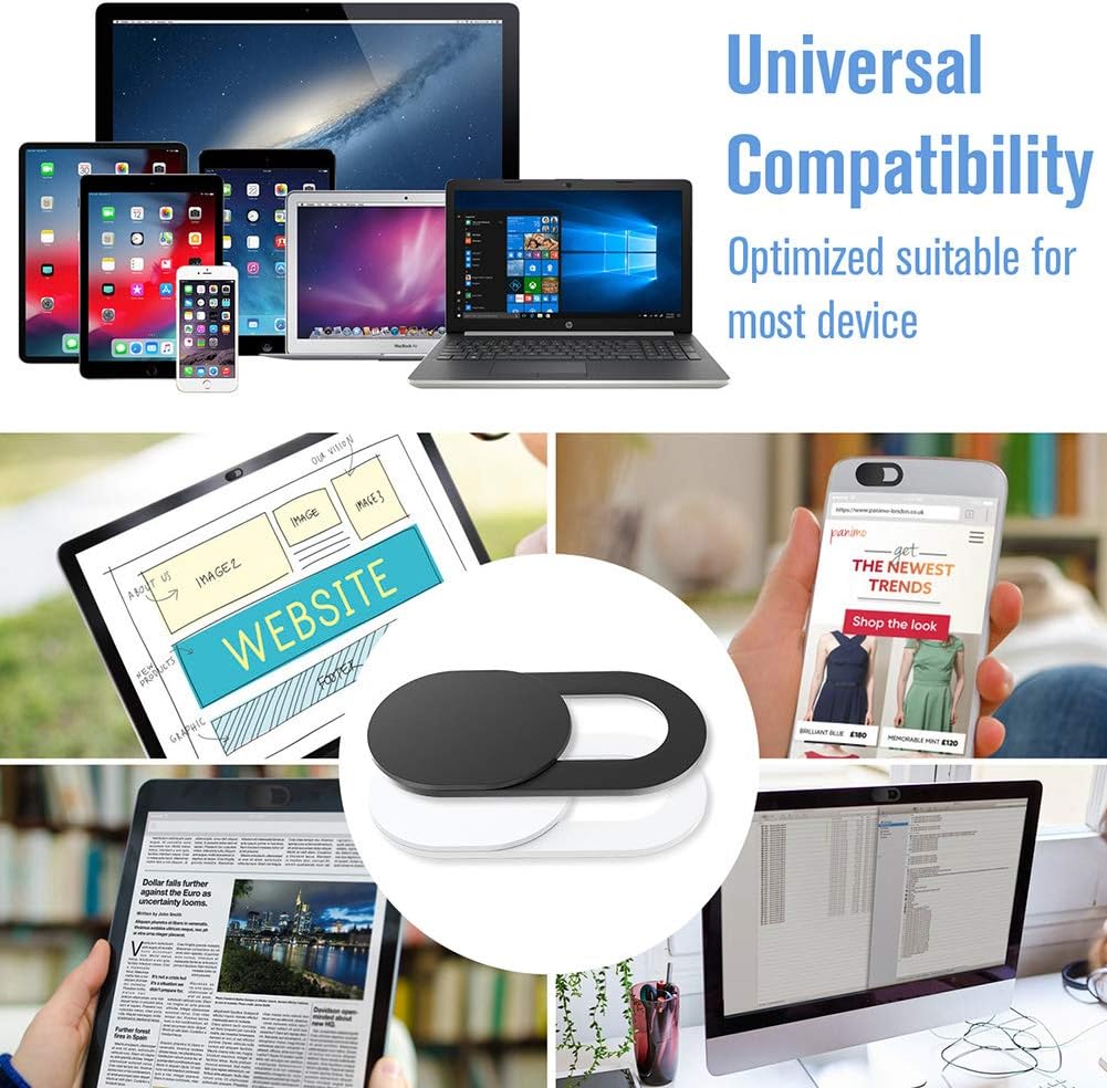 Webcam Cover Slide, [6 - Pack]Ultra-Thin Web Camera Cover for Laptops, PC,Computer and Apple Devices like MacBook,iMac, iPad and iPhone 6/7/8 Plus.0.022in Thick Web Blocker for Privacy and Security