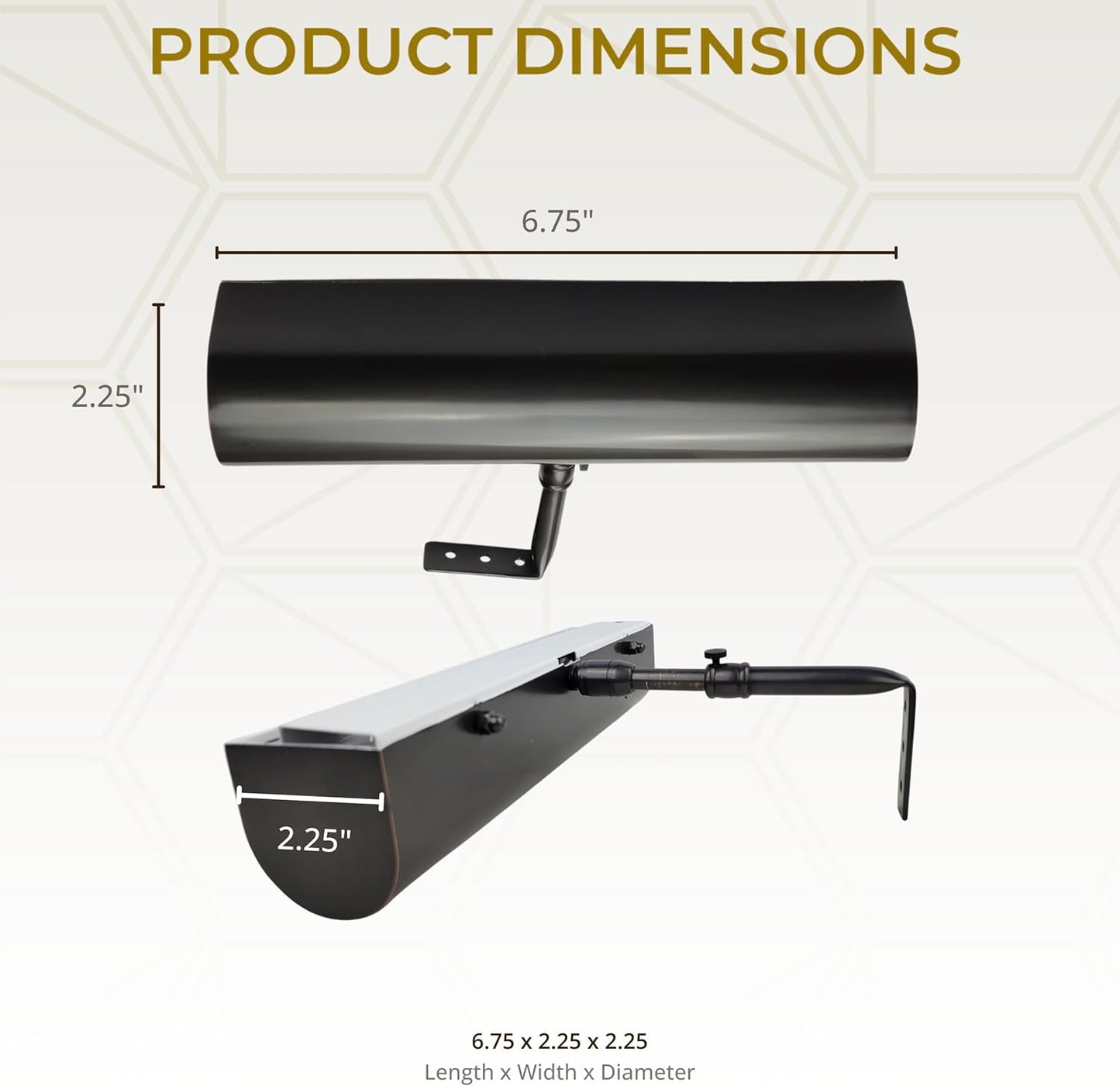 Royal Designs, Inc. Cordless Remote Control LED Picture Light, Dimmable with Timer Function, Oil Rubbed Bronze, 6.75 Inches, 2 Pack