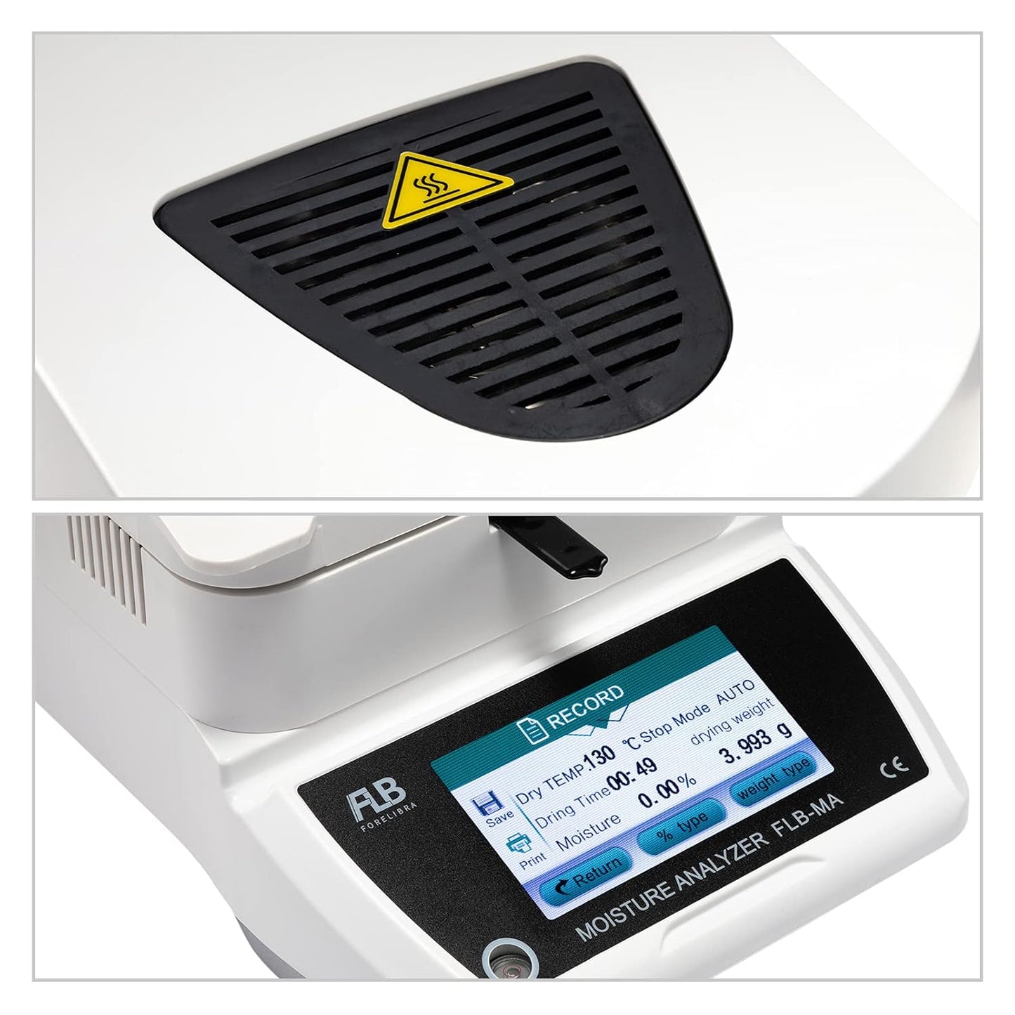 Moisture Analyzer Balances Meter 0.001g Readability, Touch Screen Lab Scale Balance, 120gx0.001grams, 110V