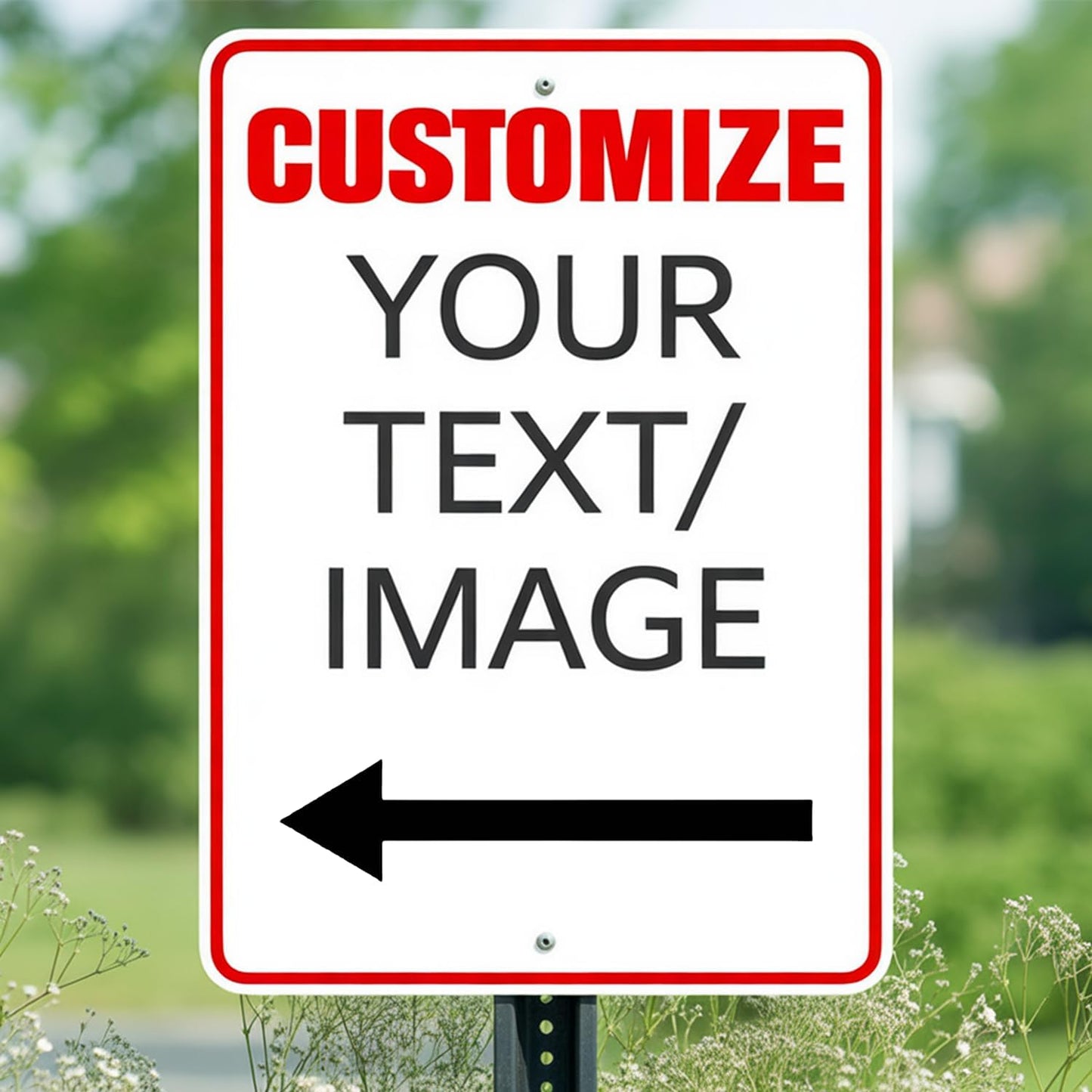 Custom Metal Sign for Outdoor & Indoor - 14x18 Inch Durable 0.04 Aluminum Personalized Sign for Home, Business, or Office with Reflective Option