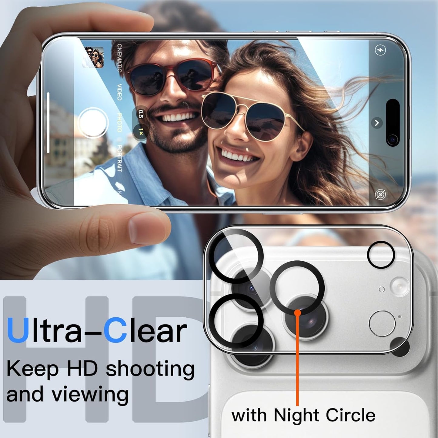 JETech Privacy Screen Protector for iPhone 17 Pro 6.3-Inch with Camera Lens Protector, Anti-Spy Tempered Glass Film, Easy Installation Tool, 2-Pack Each