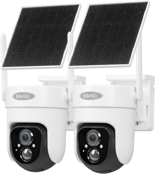 Vicohome 2CQ4G 2K AI Solar Security Camera Wireless Outdoor, Battery Powered Cam, Color Night Vision, Two Way Audio, Motion Detection, Easy to Setup, Audible Flashlight Siren, 180 Days Exchange Policy