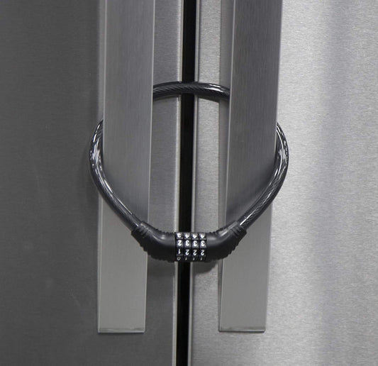 Urban August Fridge Lock: Multi-Functional Cable Combination Lock, for French-Door Refrigerators and Cabinets. Great Fridge Lock for Children or Adults (Two)
