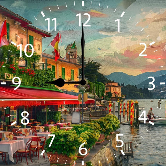 10 in Italy -267 Wood Wall Clock – Digital Time Display, Smart Home Compatible for Bedside or Workspace