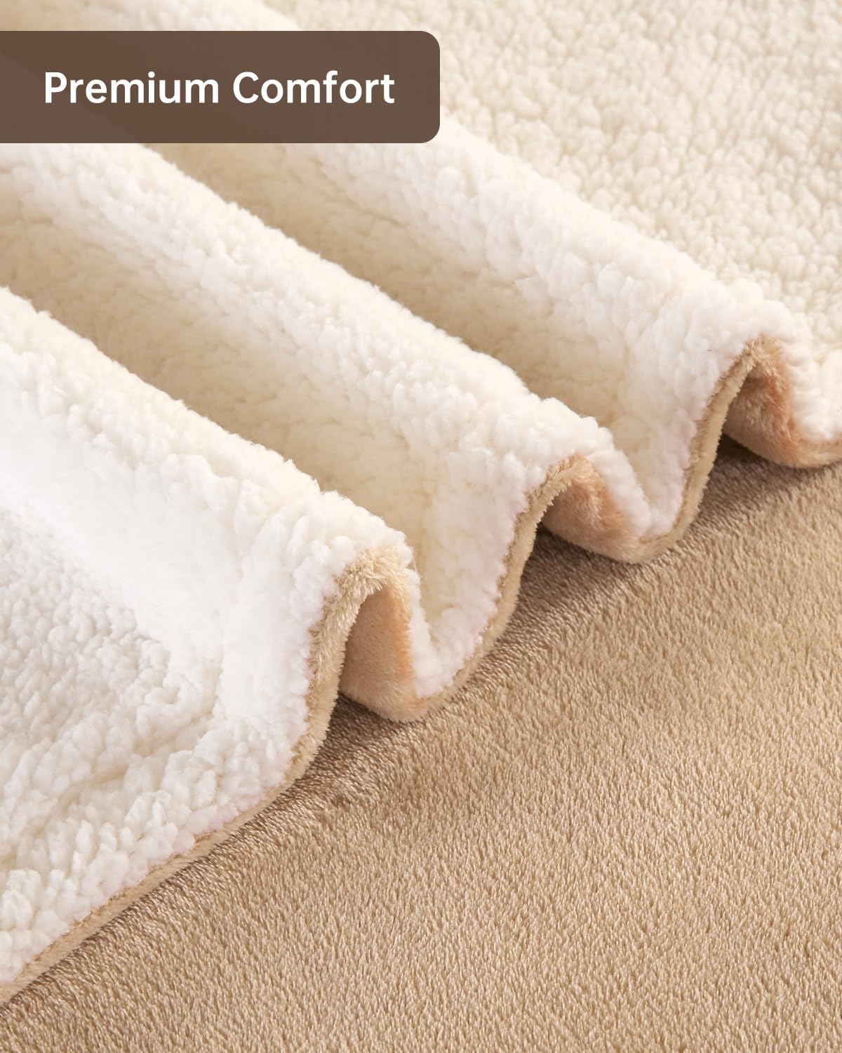 Electric Heated Blanket Throw Size, Washable Blanket Warmer for Home for Adults, Fast Heating, Super Cozy Soft Flannel 50" x 60", 9 Heat Levels, 1-9H Auto-Off, ETL Certified, Camel