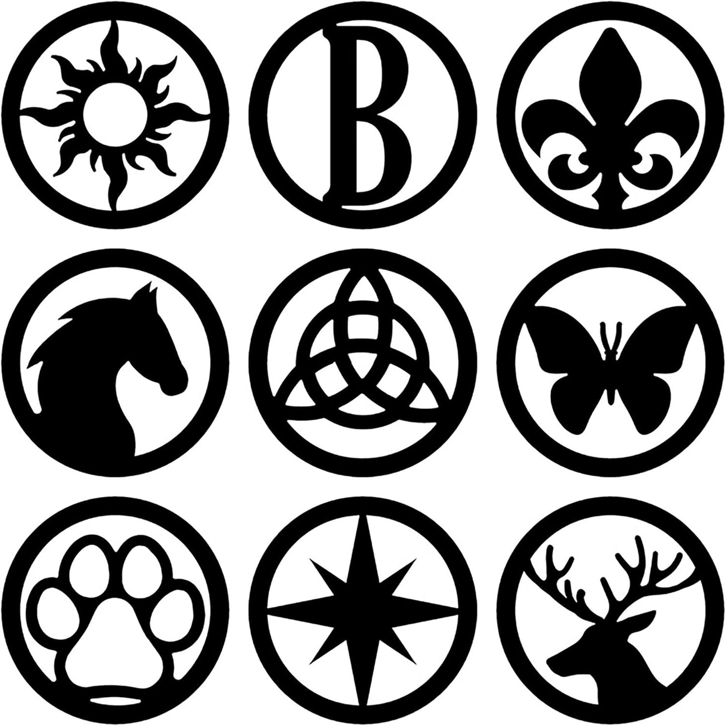 Touch of Class Pathways Reflective Driveway Marker Stake Set of Two for Outdoor Use | Celtic Knot Emblem Design | Personalized Tall Reflector Set of 2 | Black Durable Finish