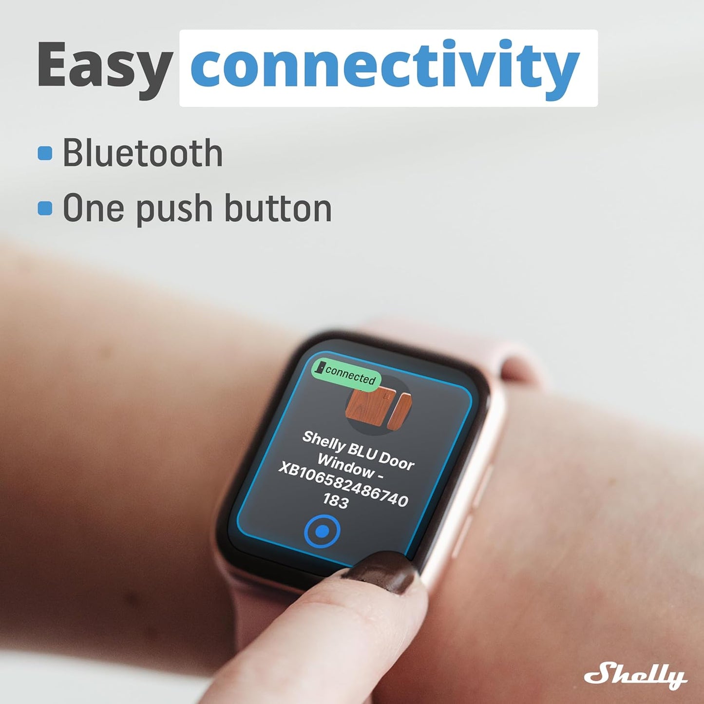 Shelly Blu Door/Window Brown | Bluetooth Operated Sensor | Home Automation | iOS Android App | Alexa & Google Home Compatibility | Lux and Tilt Angle Measurement | Set Custom Activation Scenes