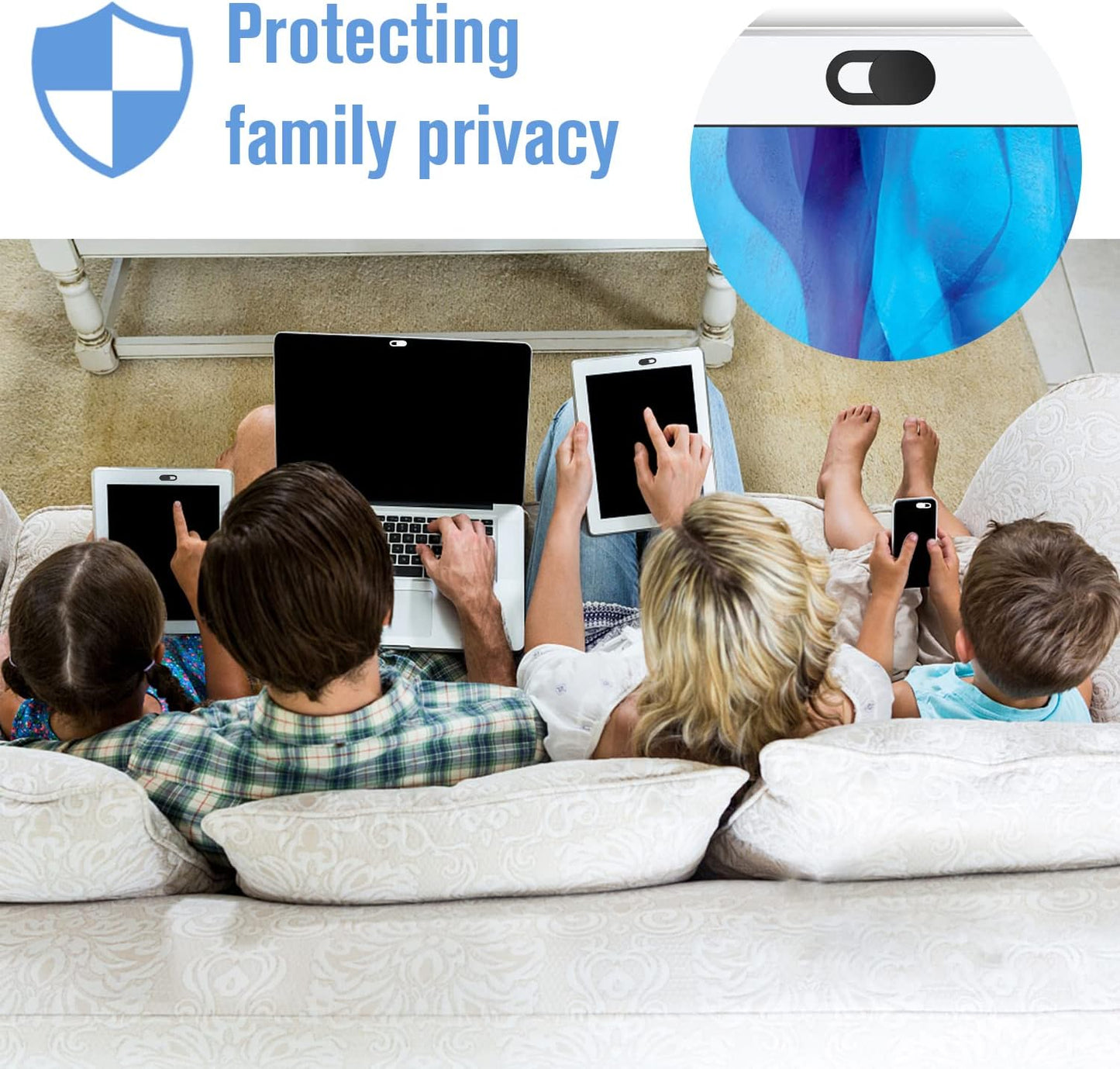 Laptop Camera Cover Slide, [8 Pack] Ultra-Thin Webcam Cover Compatible with Camera for MacBook,Laptop,PC,Computer,iMac,iPad etc. 0.022in Thick Web Blocker Protect Your Privacy and Security
