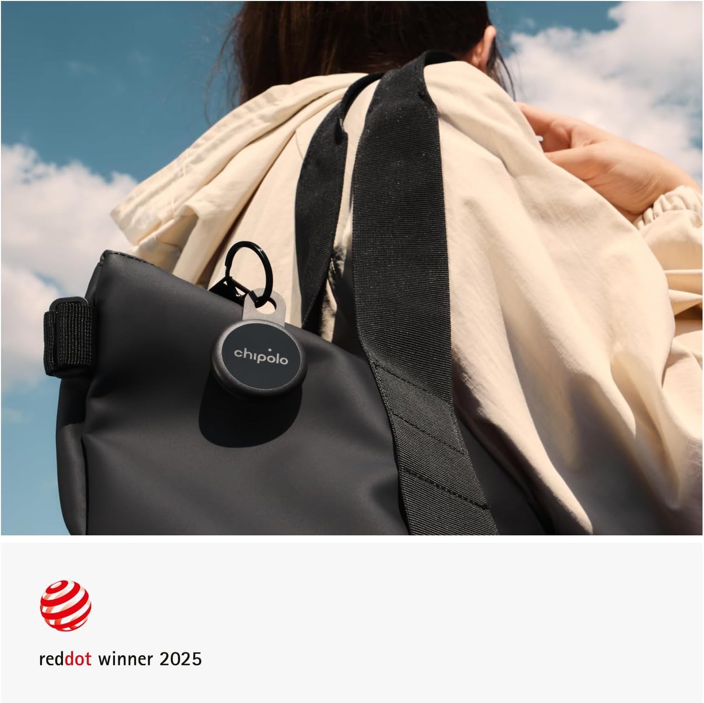Chipolo LOOP - Rechargeable Bluetooth Tracker for Key and Pocket Location, Compatible with Apple or Google, Call Your Phone & Out of Range Alerts for Android