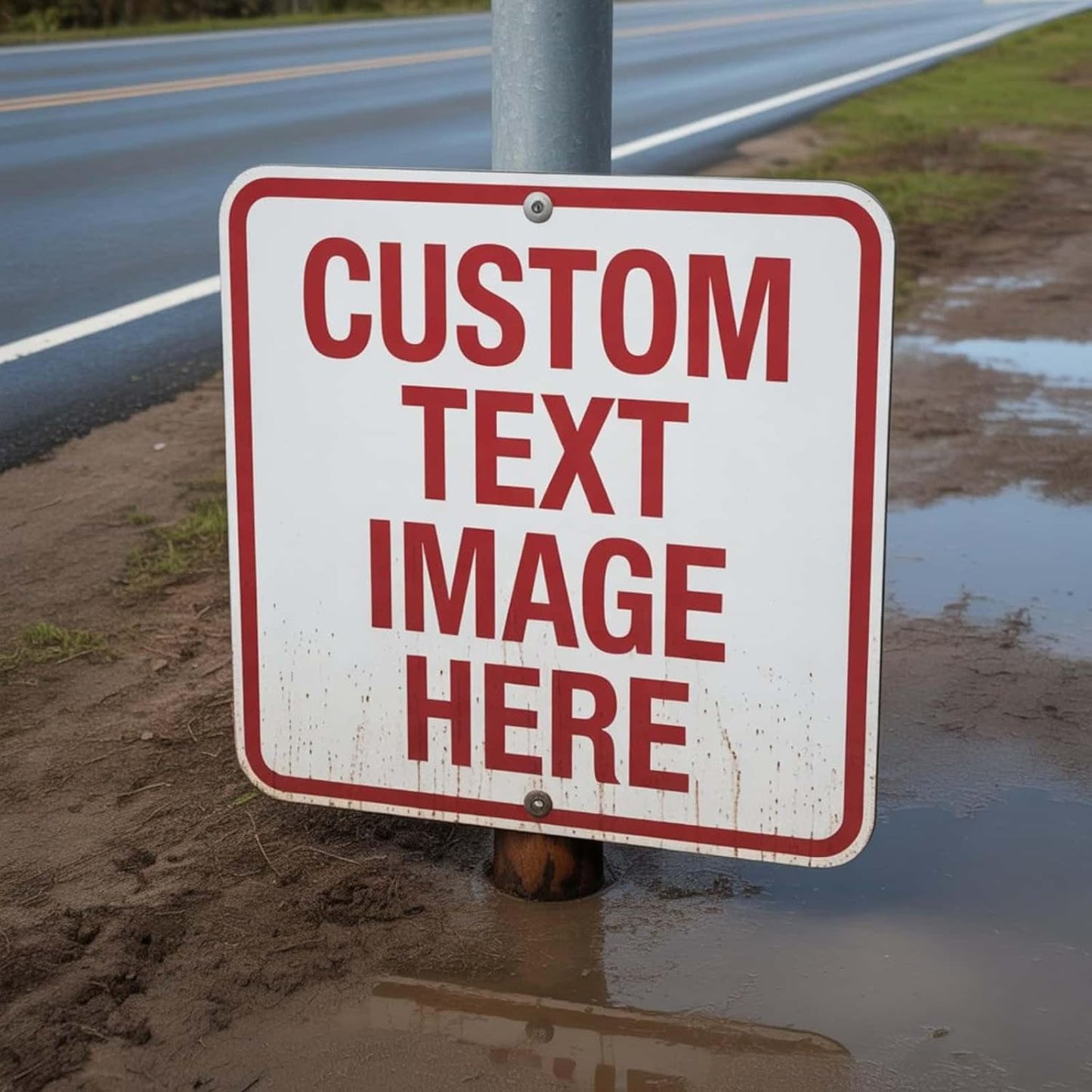 Custom Signs Outdoor Metal, Personalized Metal Sign, 12"x 12" Rust Free Aluminum, Reflective Option, Waterproof, Durable Ink