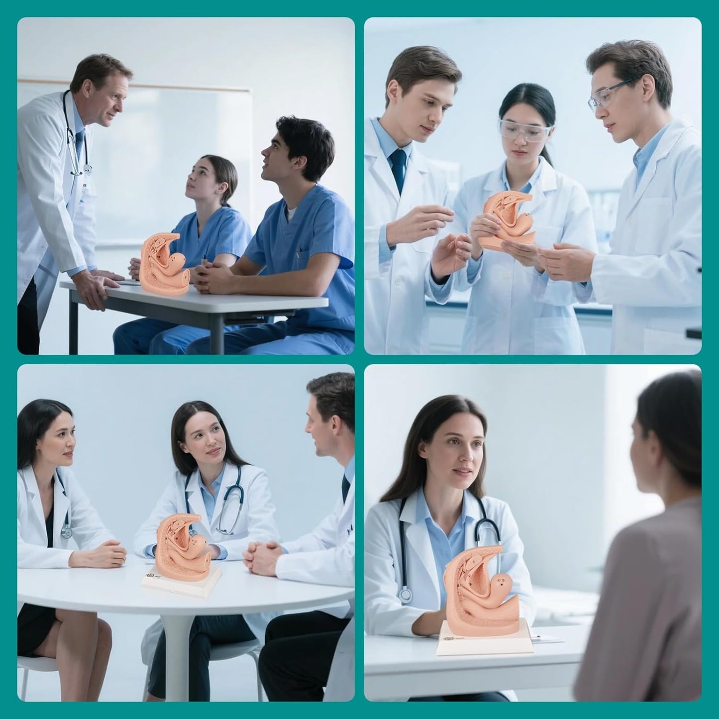 Female Catheterization Insertion Trainer Kit, External Genital Anatomy Models for Medical Students or Nurses Educational Demonstration and Training, Silicone Material