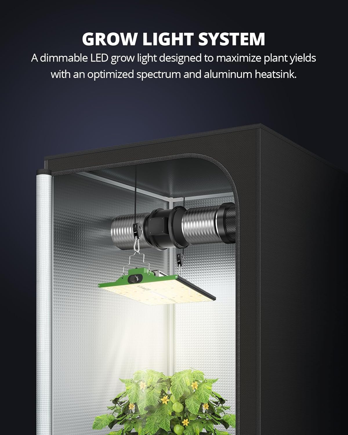 VIPARSPECTRA Upgraded P4000 Led Grow Lights for Indoor Plants Dimmable Full Spectrum Commercial Grow Lamp for Seedlings Veg/Bloom in 5x3 Grow Tents Greenhouses