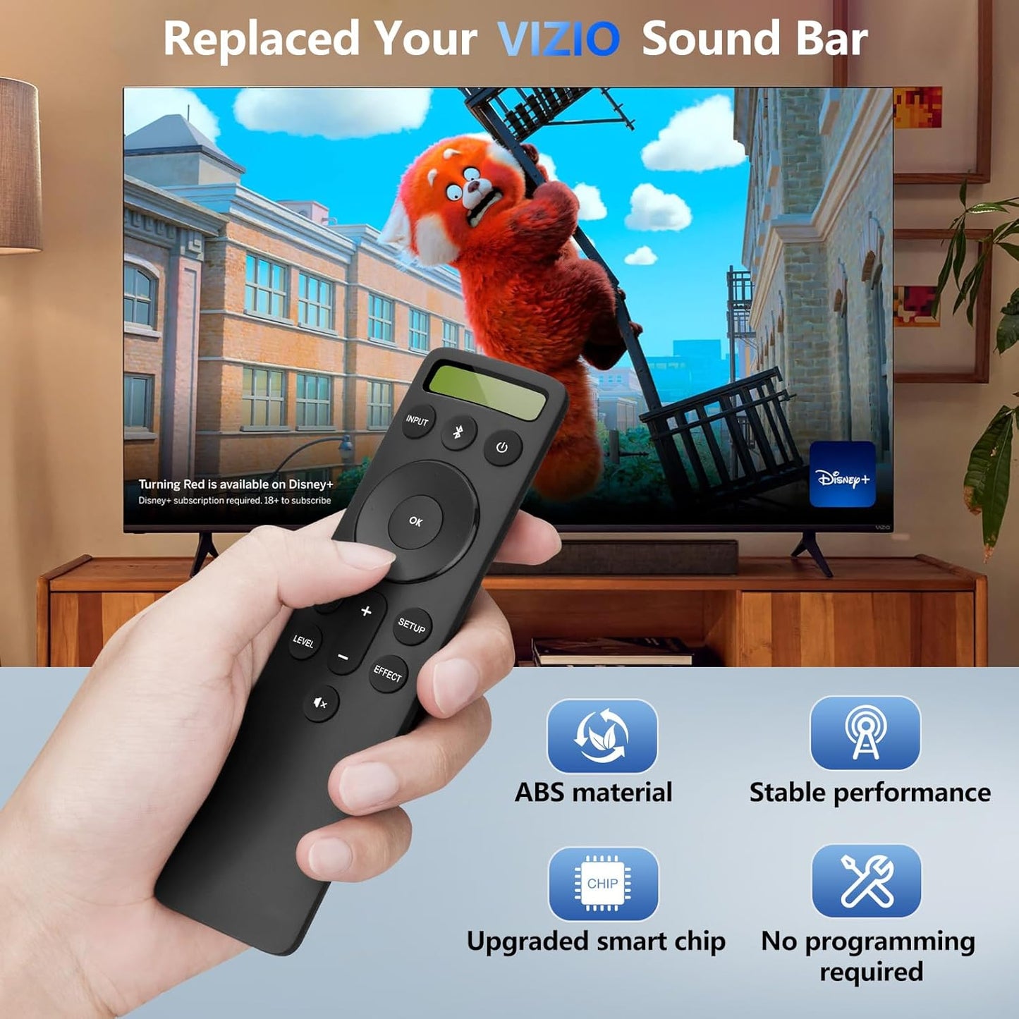 for VIZIO-Soundbar-Remote-Replacement，Backlit Display Remote for Home Theater Sound Bar，D21-H D51-H D512-H for VIZIO M/V/P Series Home Audio Sound System