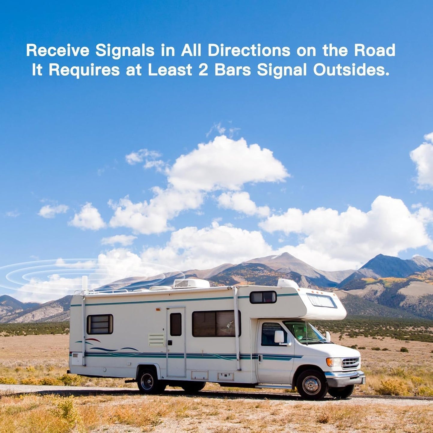 Vehicle Cell Phone Booster for Truck, RV, Car, Off-Road Vehicles & SUV | Boosts 5G & 4G LTE (Band 2/4/5/12/13/17/25/66) for All U.S. Carriers - Verizon, AT&T, T-Mobile & More | FCC Approved