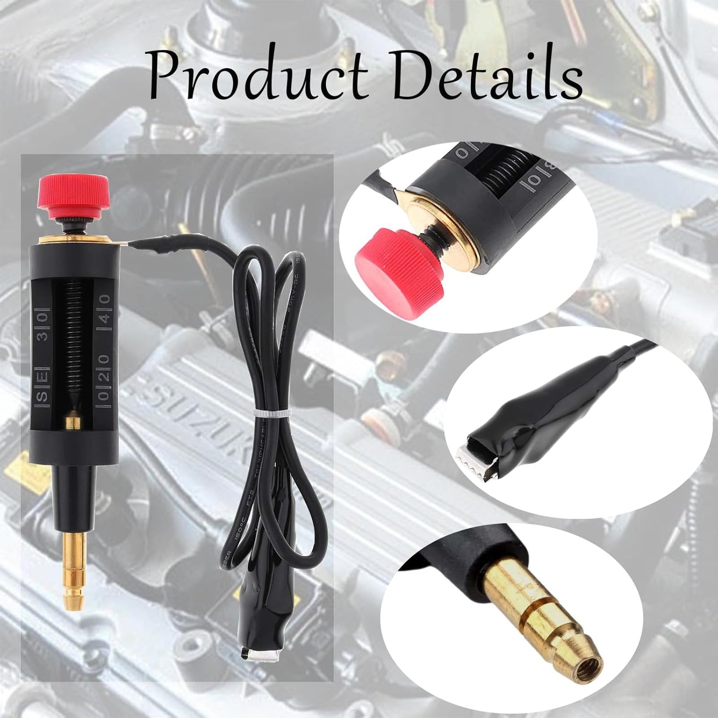 Spark Plug Tester Adjustable Car Ignition System Coil Tester Coil on Plug Spark Circuit Tester Automotive Diagnostic Tester Tool