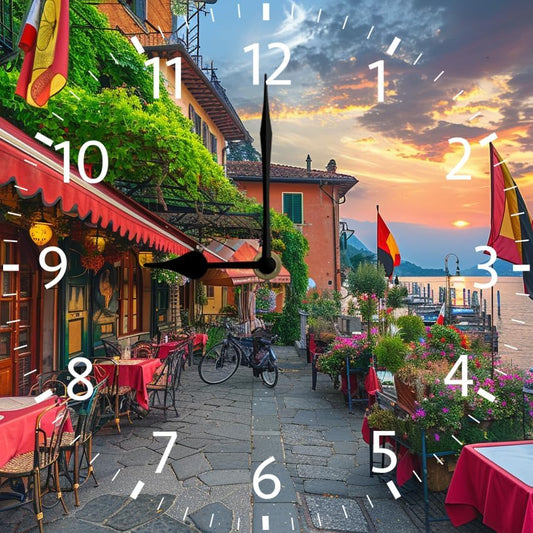 10 in Italy -291 Wood Wall Clock – Digital Time Display, Smart Home Compatible for Bedside or Workspace