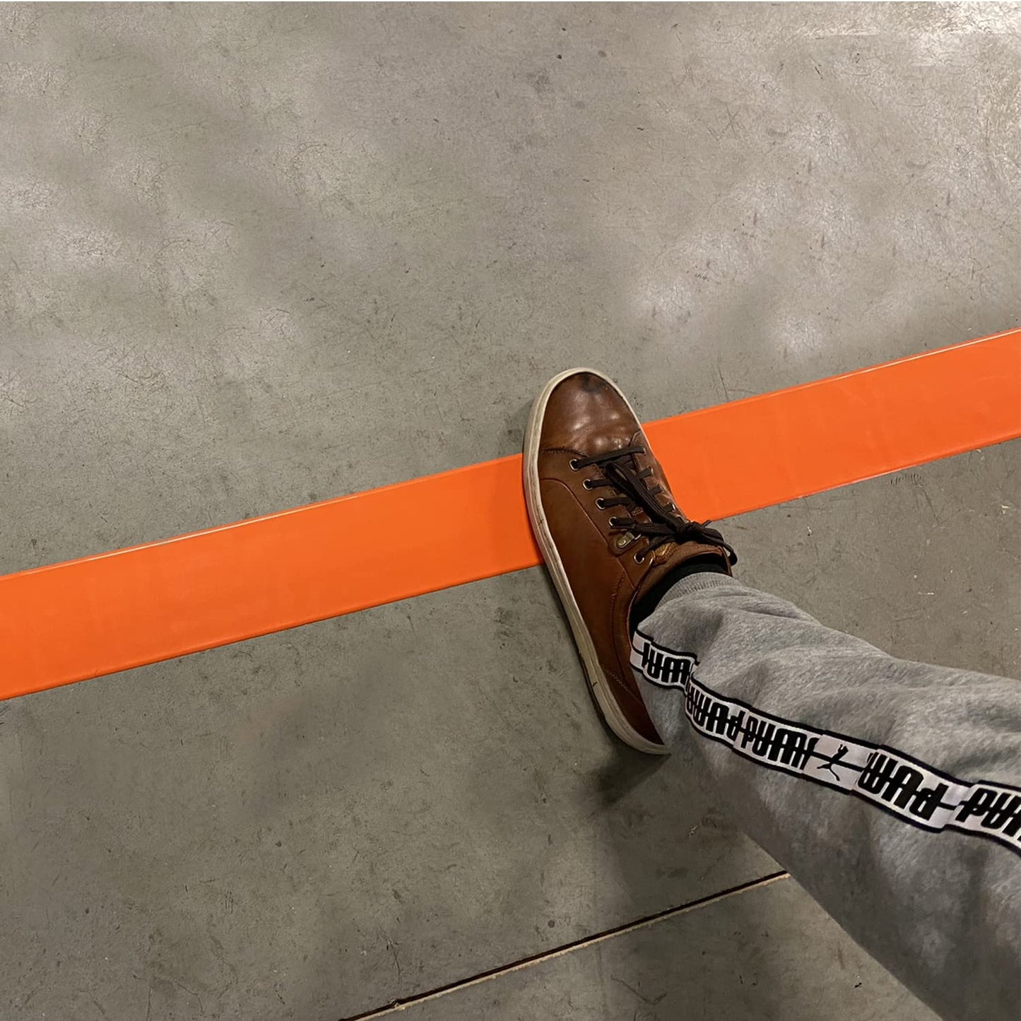 SmartSign Orange 2 inch x 100 feet Floor Marking Tape, 32 mil Vinyl Floor Tape, Superior Mark Industrial Use Safety Tape with Beveled Edges, Strong Adhesive, for Gym/Warehouse/Courts