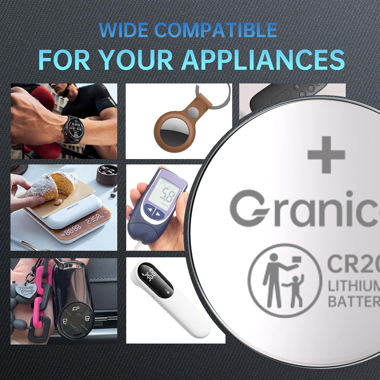 CR2032 Battery Compatible with AirTag 25 Count 2032 Lithium 3V Coin Battery for Child Safety, Suitable for Key Fobs, Smart Sensors, Scales, Candles and More