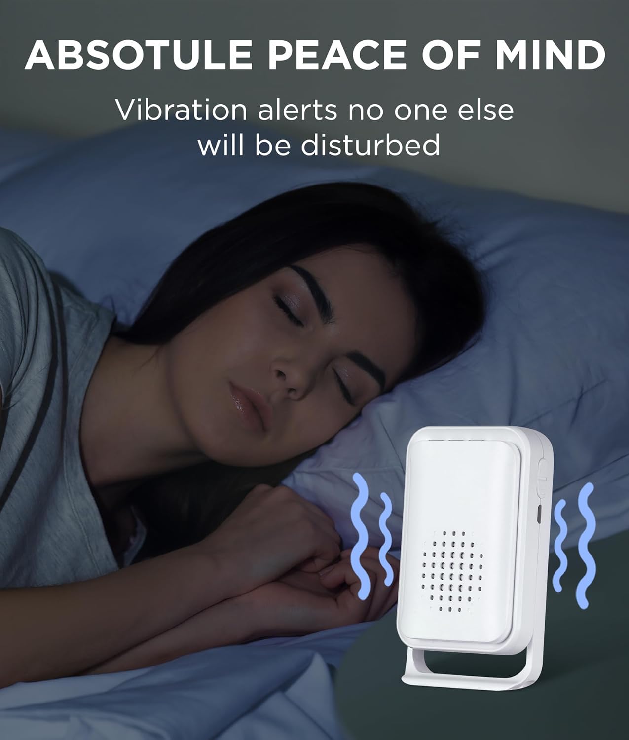 Newly Upgraded 2025 Bed Alarm for Elderly Dementia Patients - Wireless Bed Alarm & Caregiver Pager with Fall Detection (1 Sensor + 1 Receiver + 1 Pager)