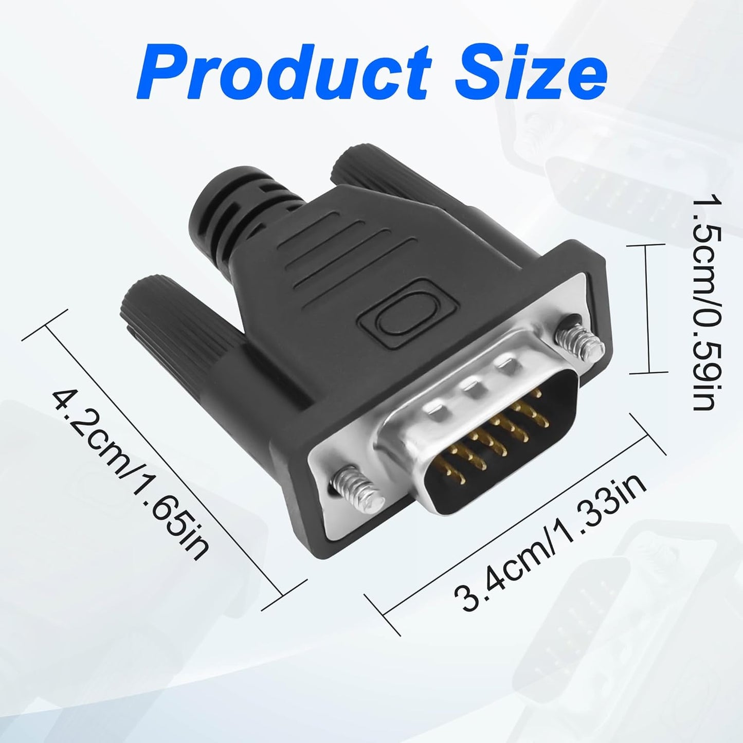MEIRIYFA VGA Dummy Plug Headless Ghost Display Emulator, VGA Virtual Display RGB Monitor Dummy Plug Headless Ghost Display Emulator 1920x1080P@60Hz (2Pack)