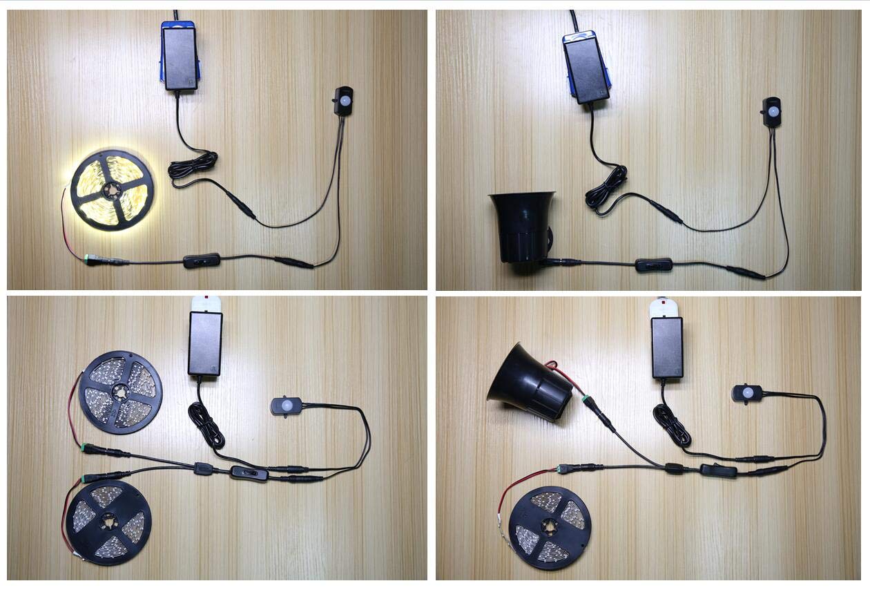 Sensky BS010W DC 12v to 30v PIR Motion Activated Sensor Switch DIY LED Lighting (Delay Time, Sensor Distance Adjustable)