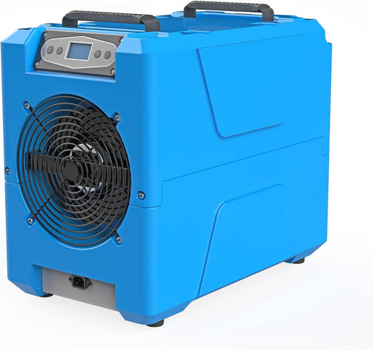 MOUNTO Commercial Dehumidifier, 150 Pint High-Capacity, Includes Pump Drain Hose for Water Damage Restoration, Ideal for Basements, Warehouses & Job Sites