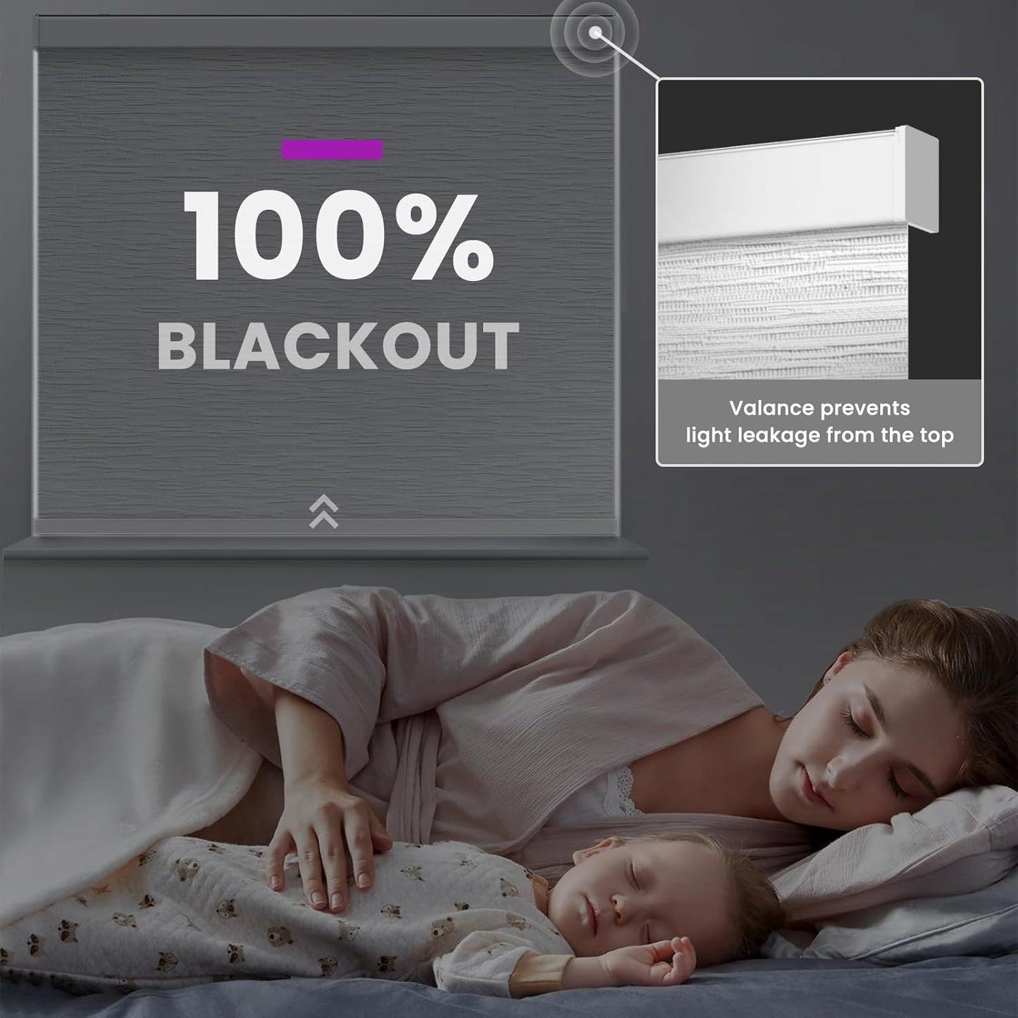 Astomi Motorized Roller Shades for Windows, Blackout Smart Blinds for Indoor, Effortless Remote & Voice Control, Compatible with Alexa, Google Home, Custom Size，Vinyl-Pure Black