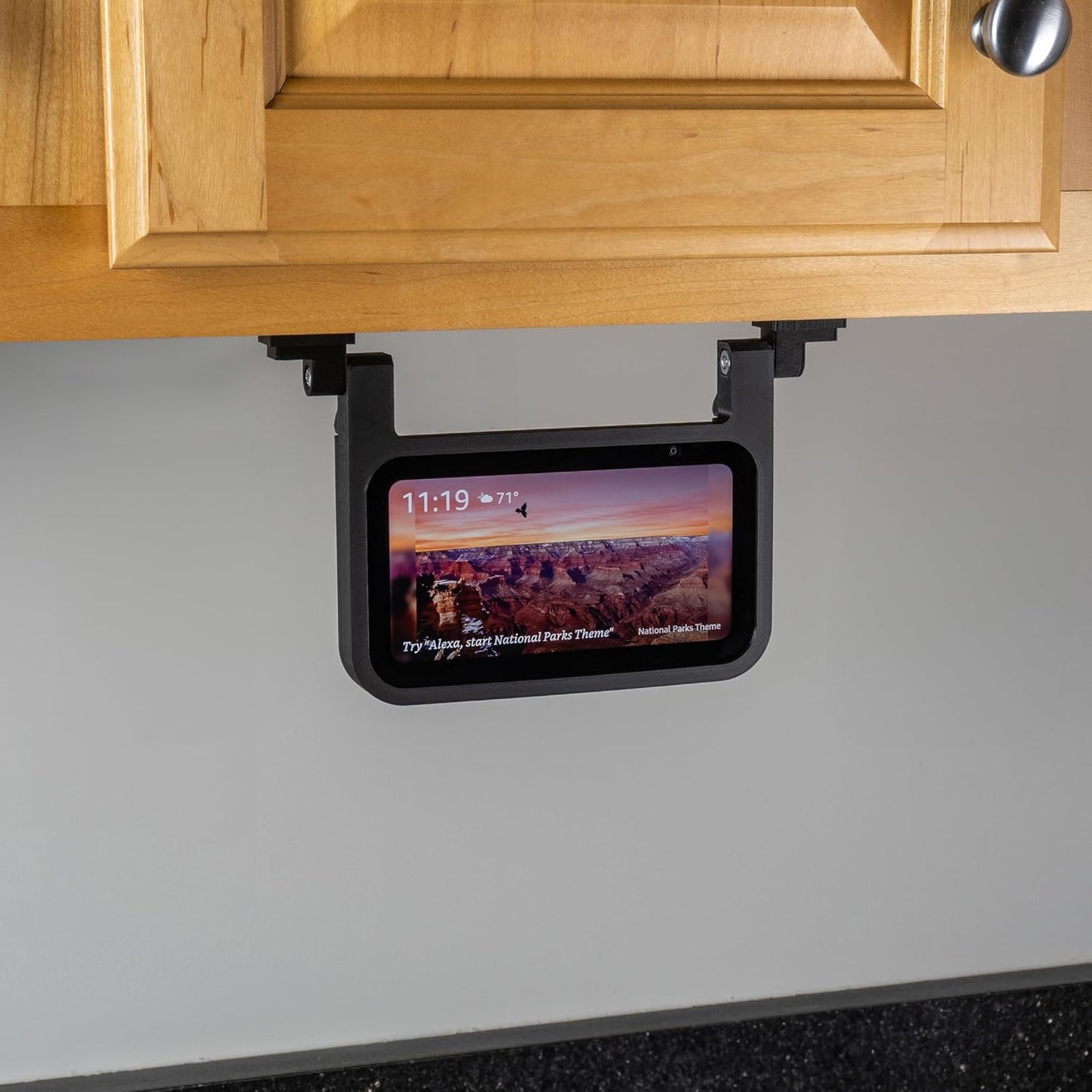Under Cabinet Kitchen Mount Bracket for Amazon Echo Show 5 3rd Gen Alexa Devices | Compatible only with 3rd Gen 2023 Echo Show 5 Model | All Hardware Included (Black)